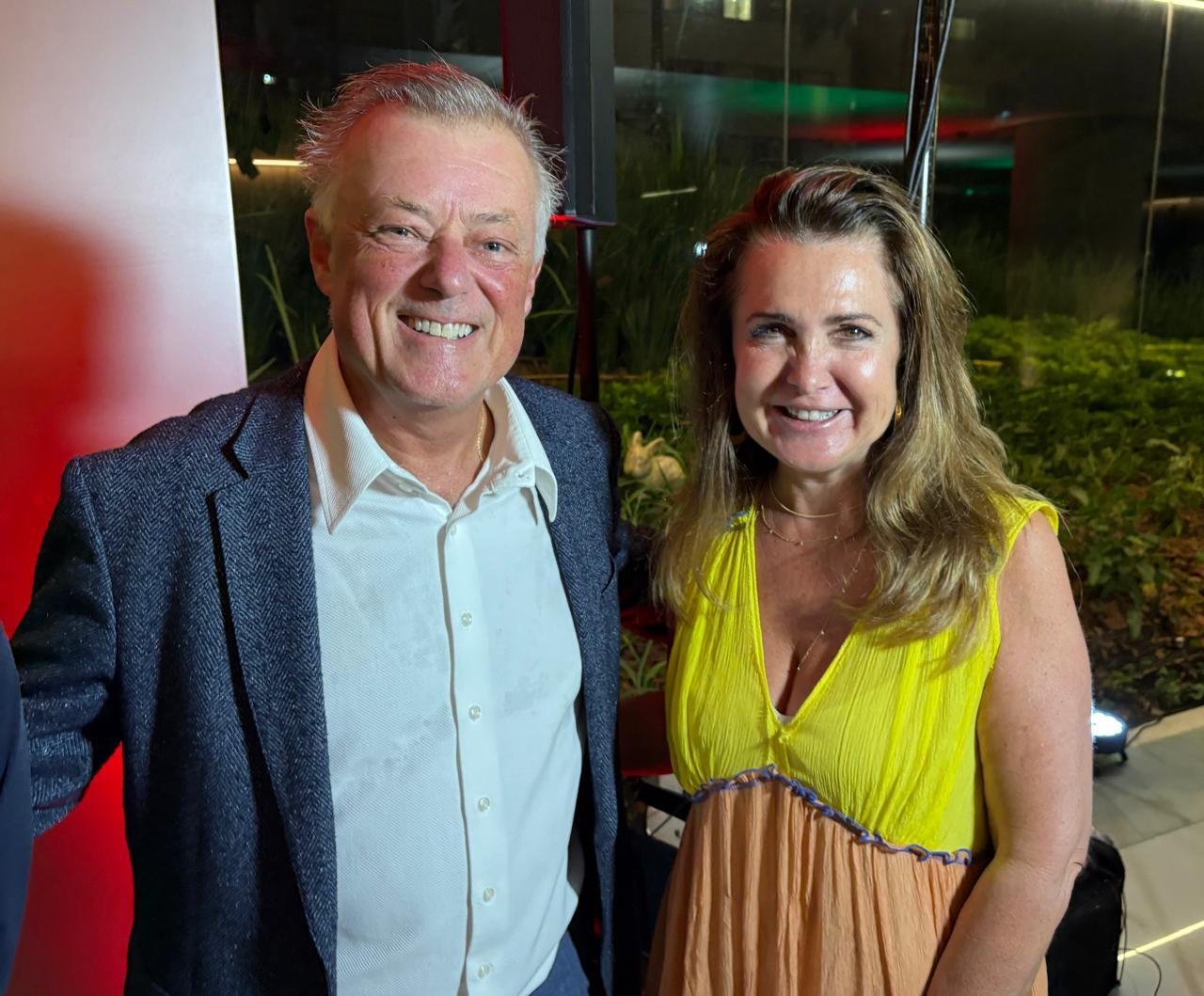 Carlos Konrath e Greice Zaffari, na inaugura&ccedil;&atilde;o do escrit&oacute;rio da C&acirc;mara de Com&eacute;rcio Italiana no Rio Grande do Sul