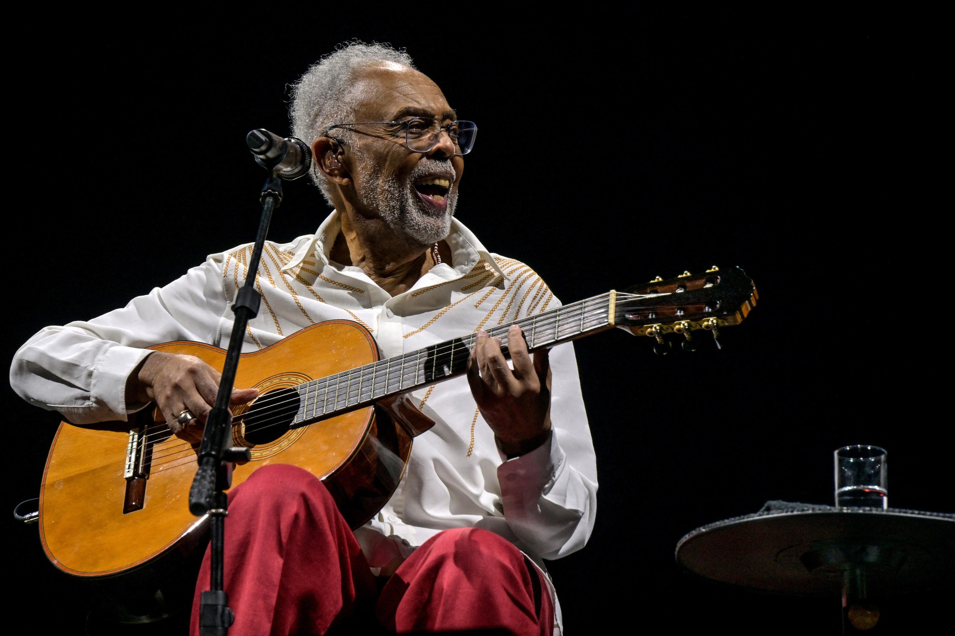 O m&uacute;sico e compositor brasileiro Gilberto Gil se apresenta em sua turn&ecirc; no est&aacute;dio Allianz Parque, em S&atilde;o Paulo