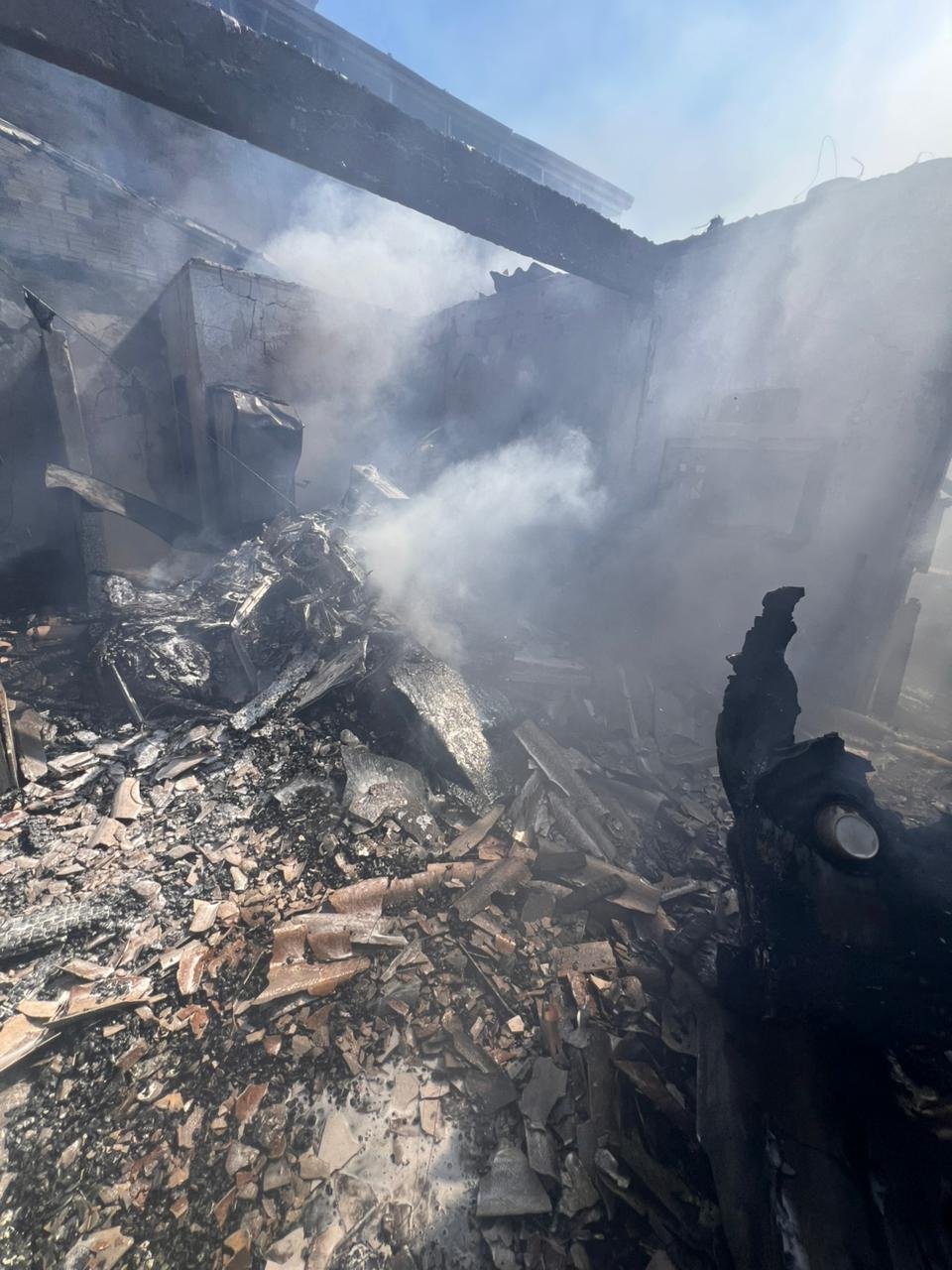&Aacute;rea de restaurante ficou destru&iacute;da