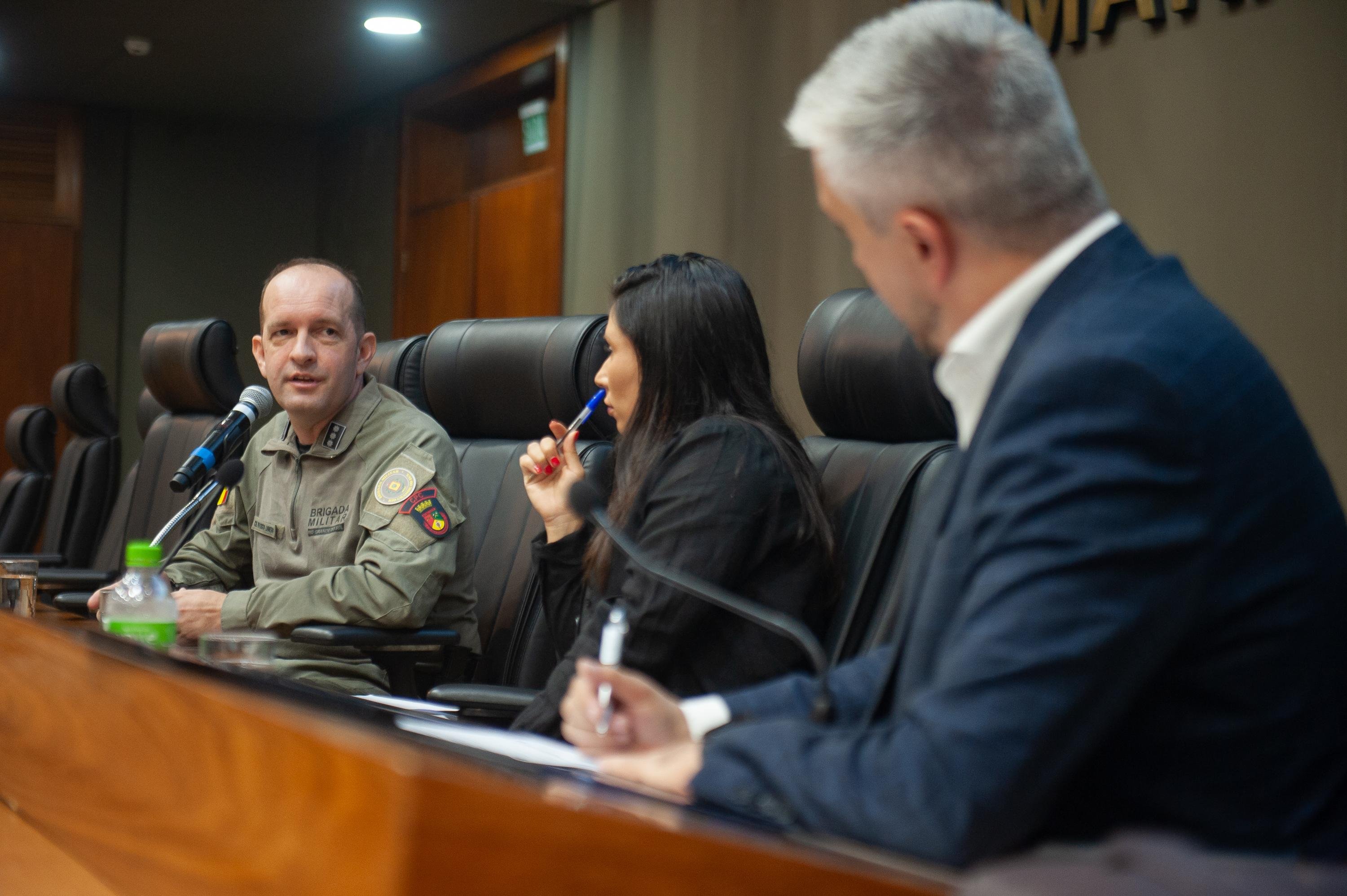 Coronel M&aacute;rcio Luiz da Costa Limeira, comandante do Comando de Pol&iacute;cia Militar da Capital (CPC), falou na oitiva