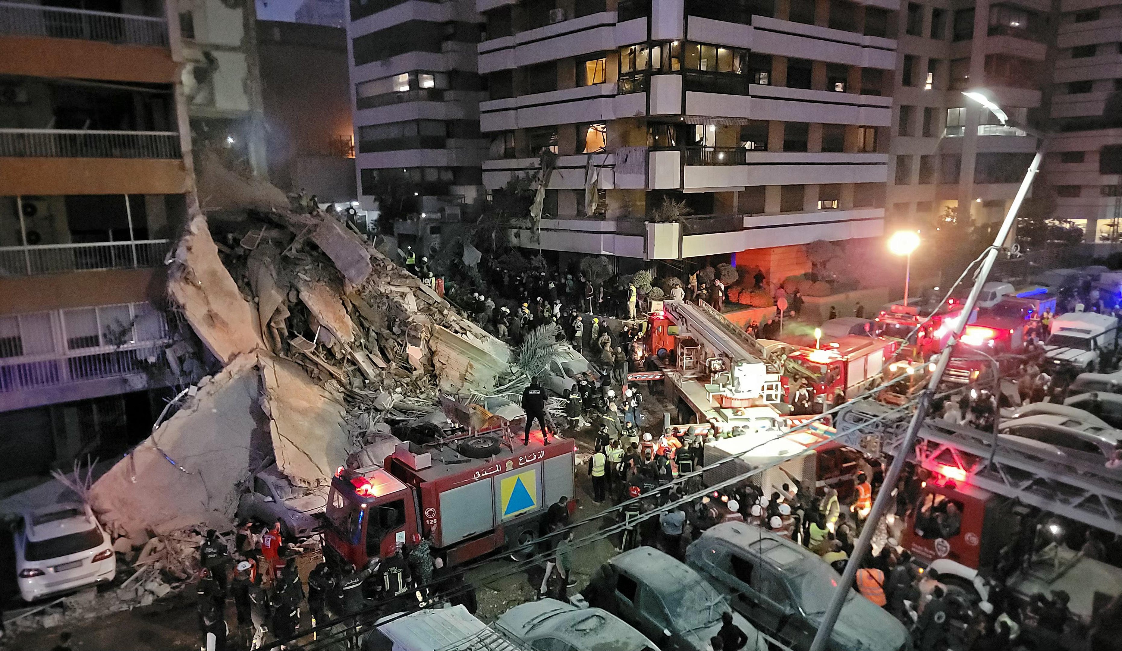 Beirute teve constru&ccedil;&otilde;es civis atingidas