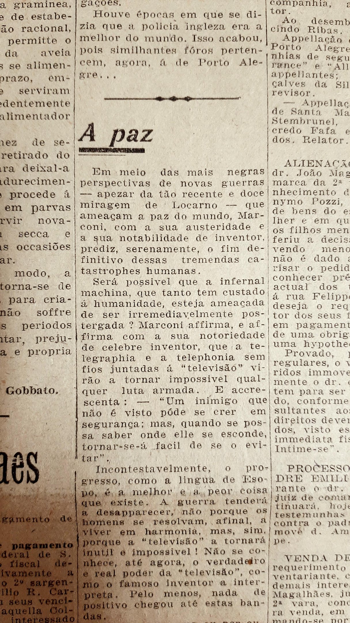 Apesar de seu est&aacute;gio puramente experimental em 1926, a televis&atilde;o j&aacute; fazia a diferen&ccedil;a na vida humana atrav&eacute;s da imagina&ccedil;&atilde;o de vision&aacute;rios