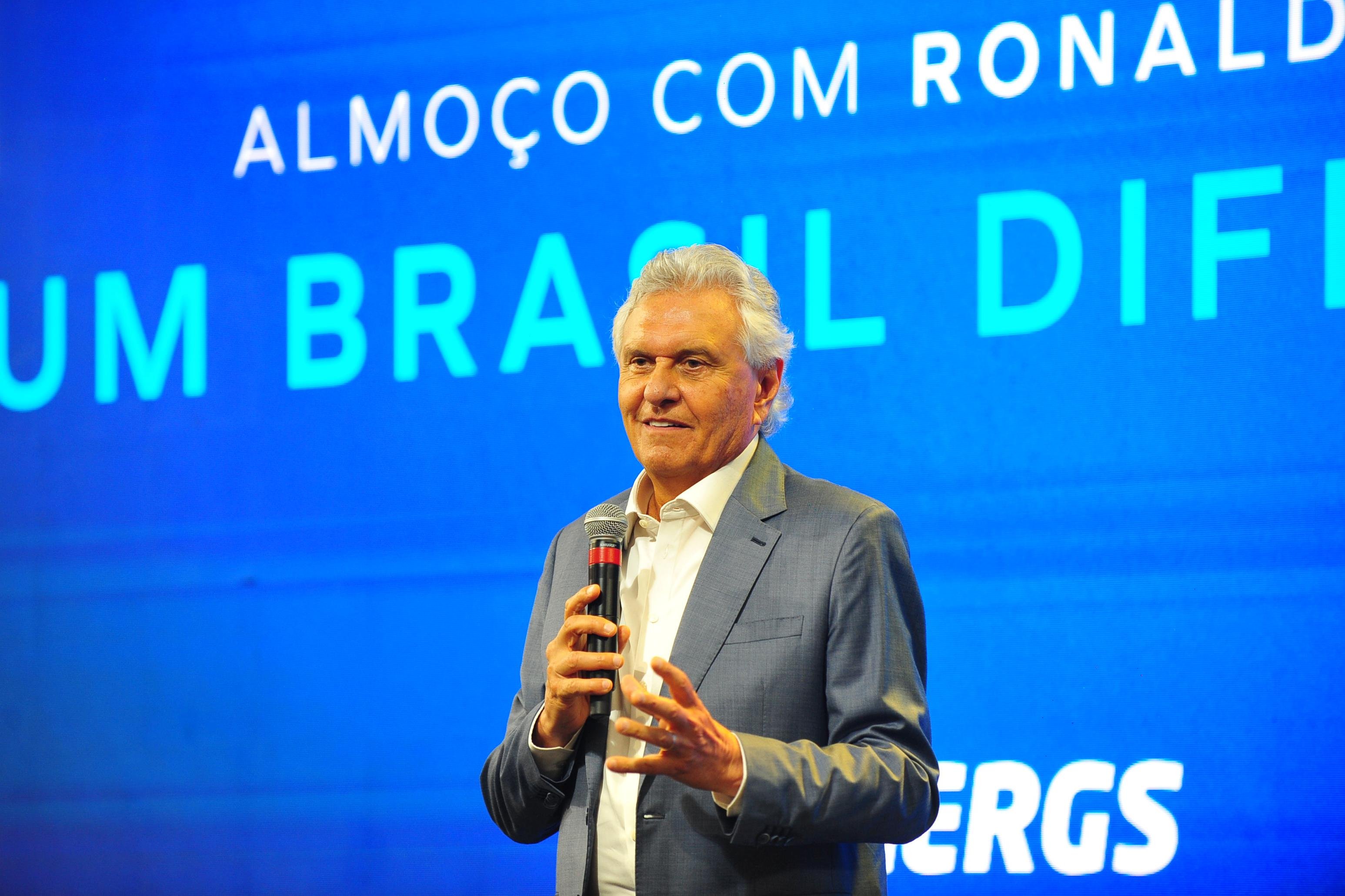 Candidato &agrave; presid&ecirc;ncia (PSD), Ronaldo Caiado, realiza palestra "Brasil diferente" na Fiergs