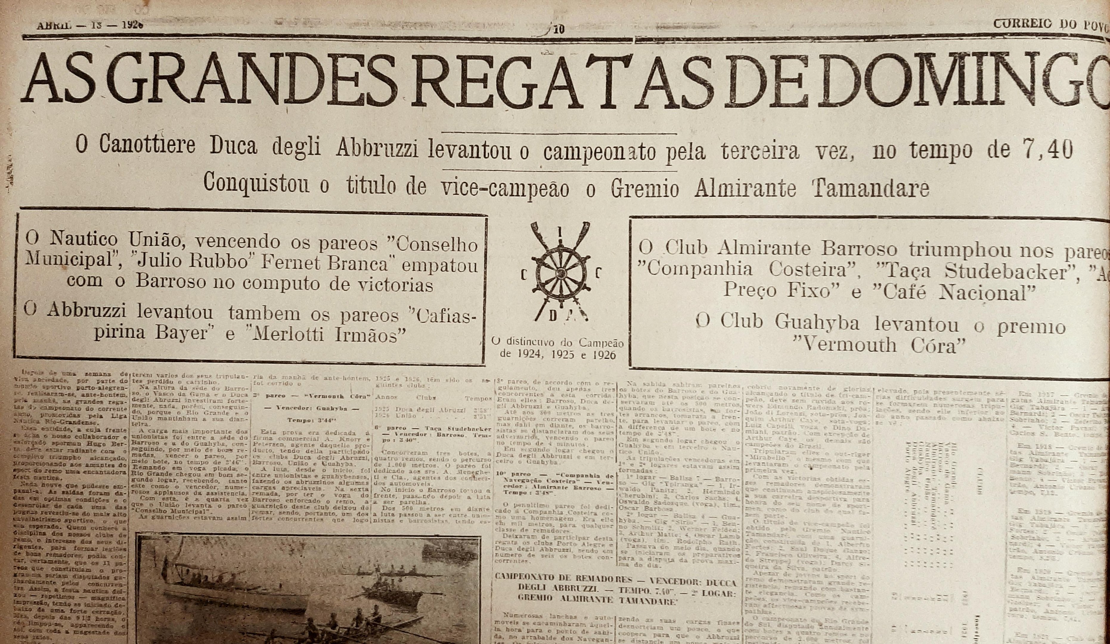 O remo levava grandes p&uacute;blicos &agrave;s margens do Gua&iacute;ba para regatas disputadas entre os grandes clubes n&aacute;uticos da Capital