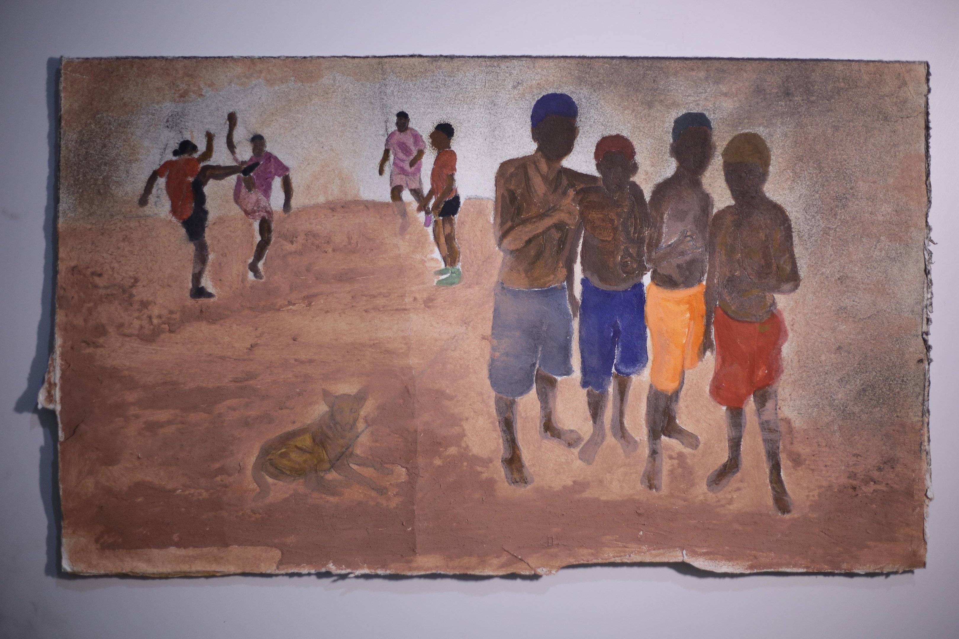 Mostra "Moro no Morro do Biriba, de Rosa dos Anjos, apresenta monotipias e pinturas que retratam o cotidiano do Morro do Biriba, em Porto Alegre
