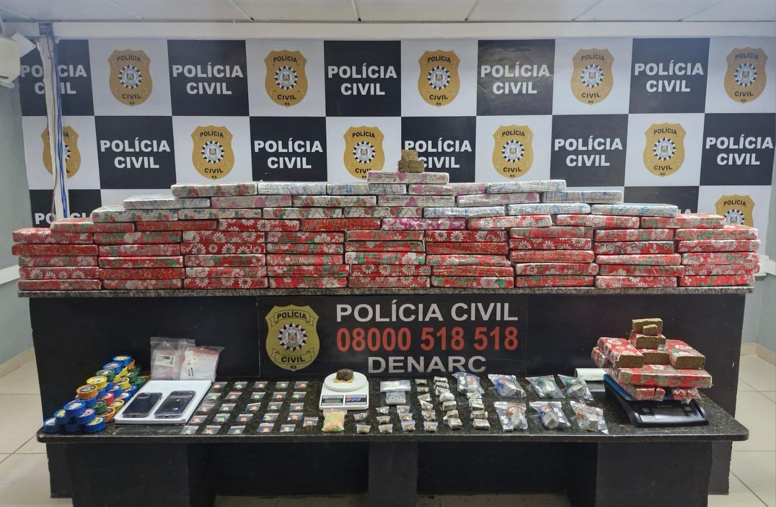 Pol&iacute;cia Civil prendeu um homem de 27 anos com 50 kg de maconha no bairro Bom Jesus, em Porto Alegre