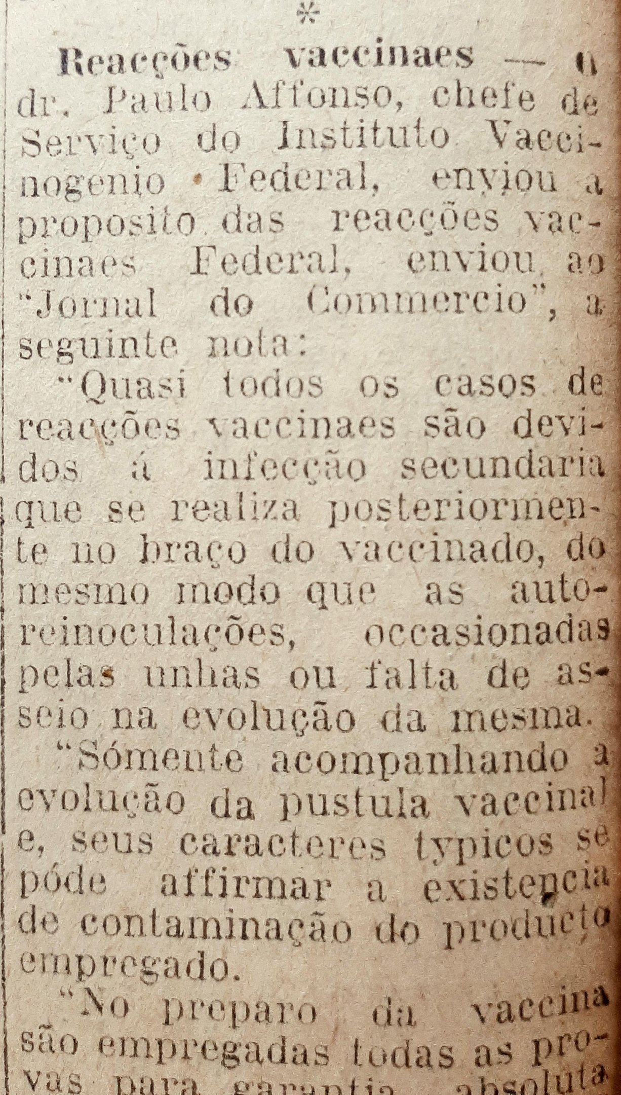 Autoridade federal emitiu nota explicando funcionamento e efic&aacute;cia das vacinas