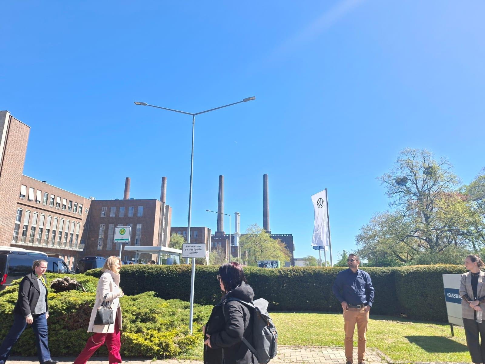 Fachada da F&aacute;brica da Volkswagen, localizada em Wolfsburg