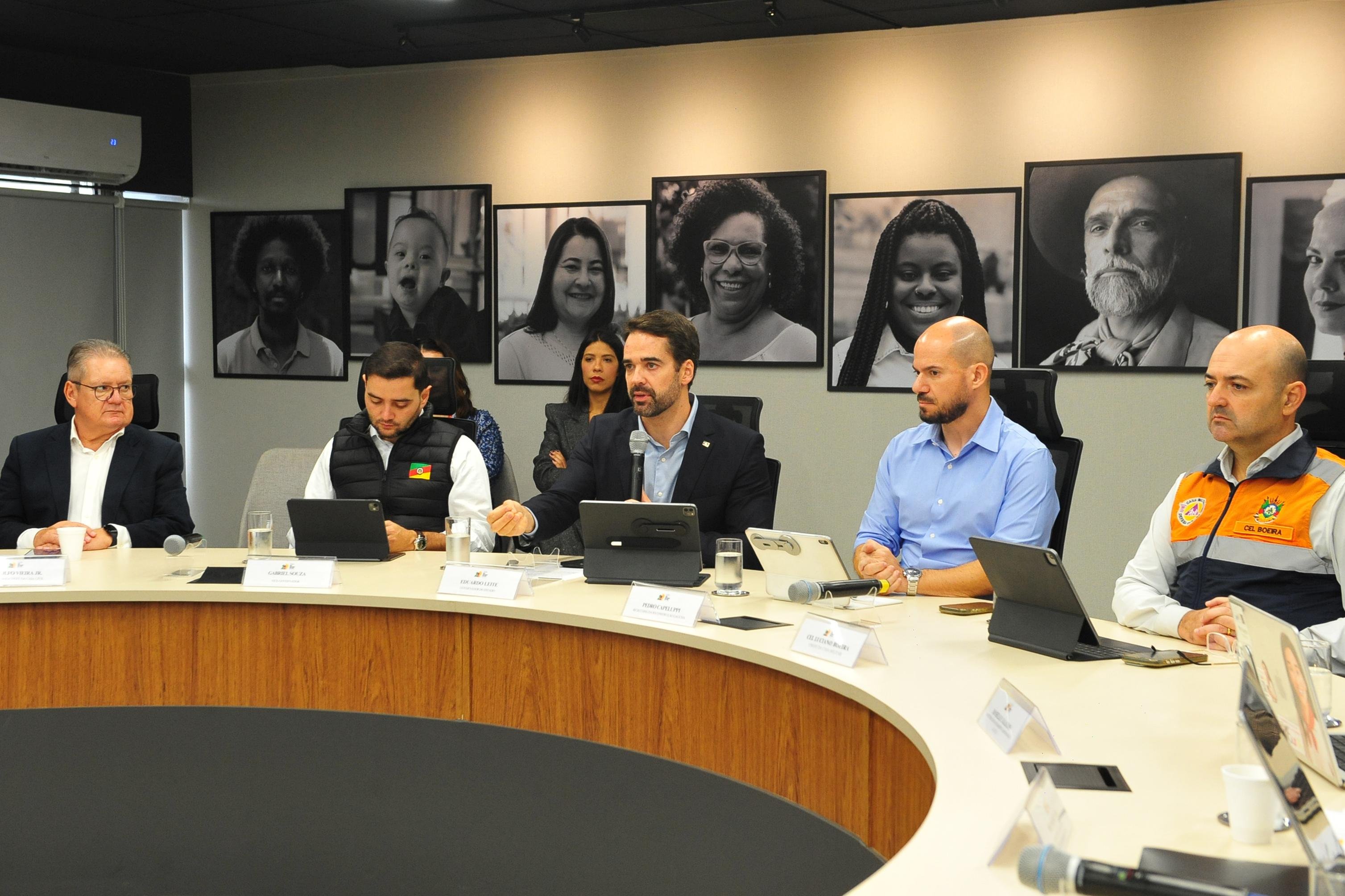 Em coletiva de imprensa, foram detalhados os avan&ccedil;os em obras de reconstru&ccedil;&atilde;o e de projetos de prote&ccedil;&atilde;o das cidades