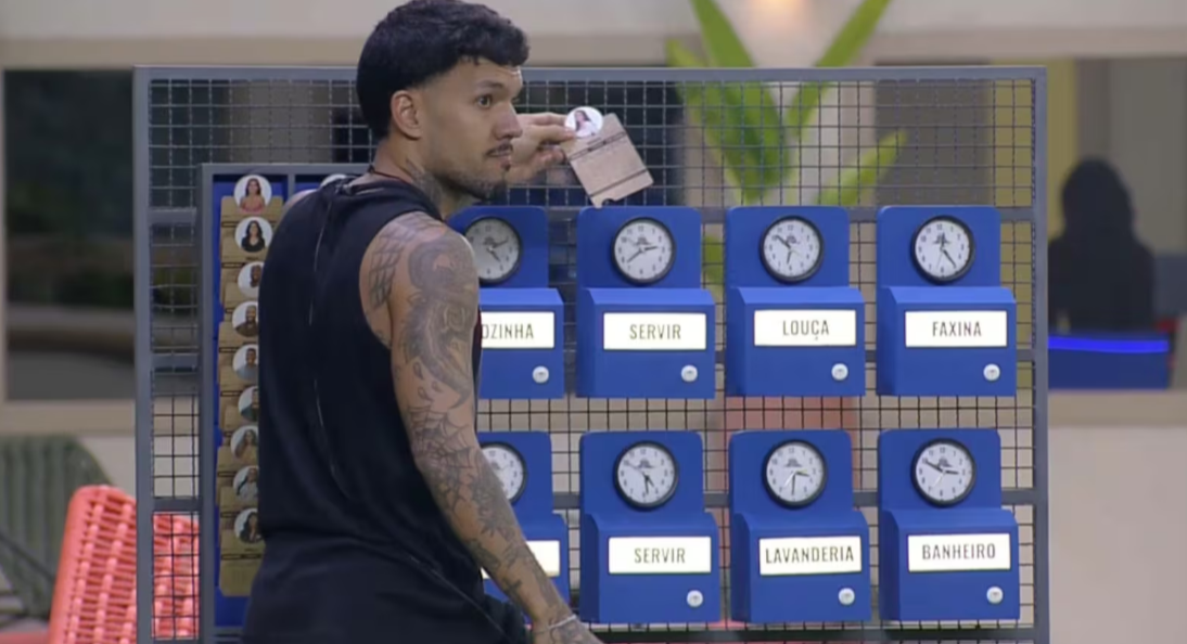 Lu&iacute;s deixou Bianca e Thiago na cozinha, Mari com as lou&ccedil;as, Jackson e Luiza v&atilde;o servir o Patr&atilde;o, Marina cuidar&aacute; da limpeza do banheiro, Matheus vai faxinar a casa e Sheilla cuidar&aacute; da lavanderia