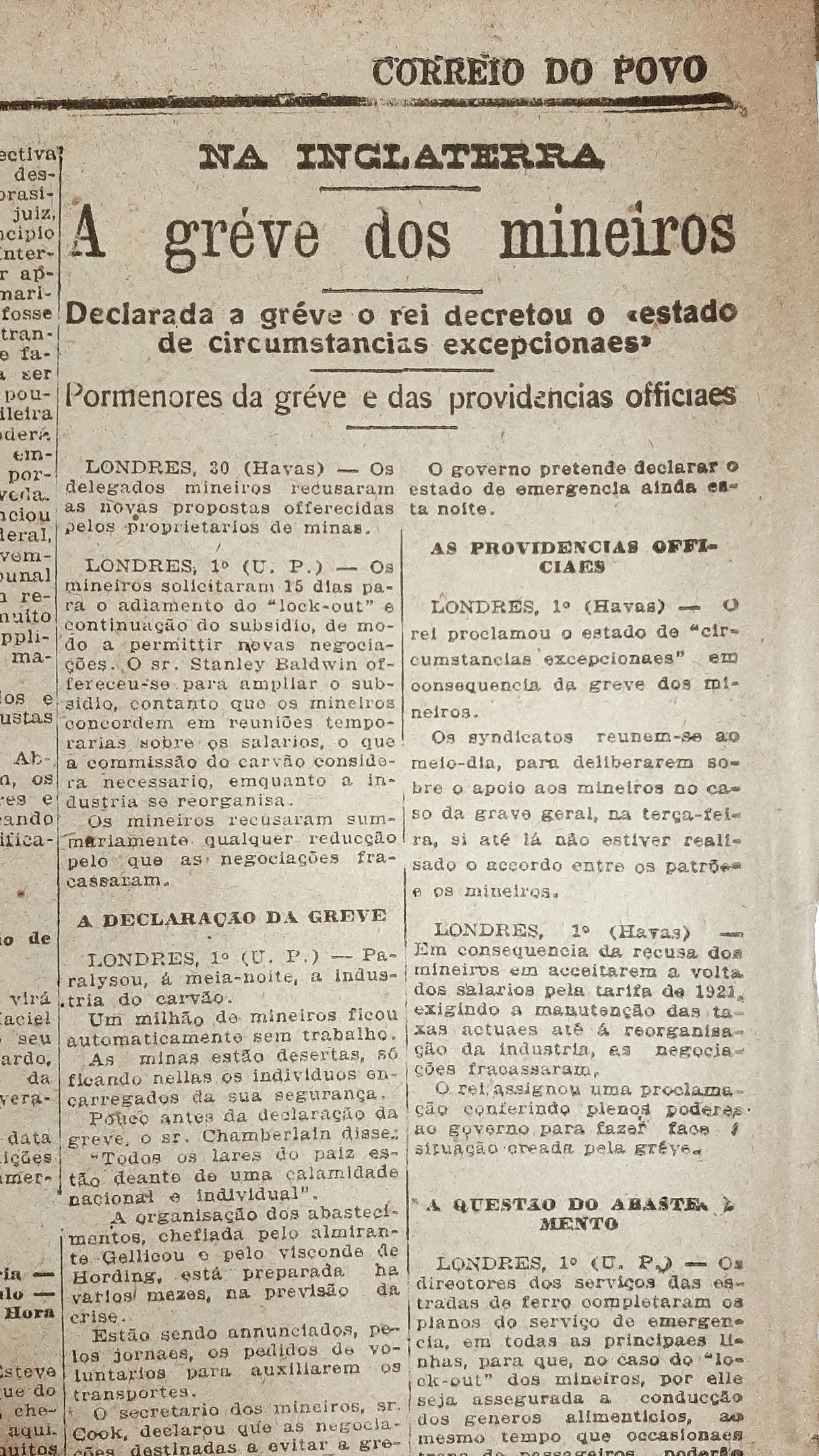 O aumento da jornada e a redu&ccedil;&atilde;o dos sal&aacute;rios colocaram os sindicatos dos mineiros e o governo em intenso antagonismo