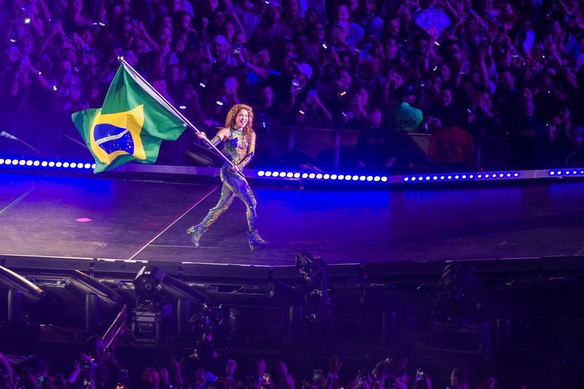 Show da cantora Shakira em Copacabana, no Rio de Janeiro