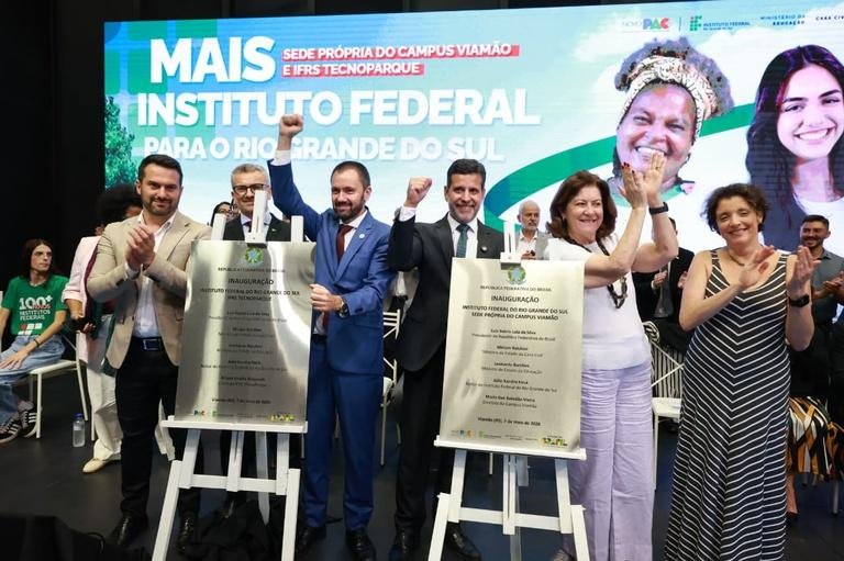 O Minist&eacute;rio da Educa&ccedil;&atilde;o (MEC) inaugurou, nesta quinta-feira, 7 de maio, a sede pr&oacute;pria do Campus Viam&atilde;o do Instituto Federal do Rio Grande do Sul (IFRS).
