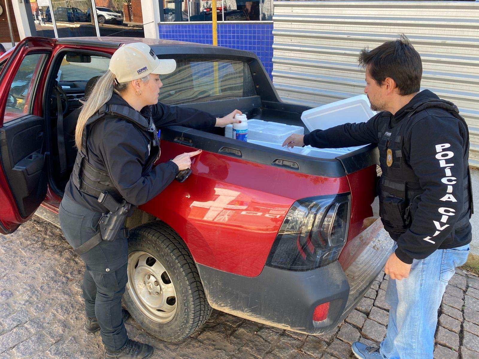 Pol&iacute;cia Civil intercepta  ontrabando de medicamentos veterin&aacute;rios na fronteira