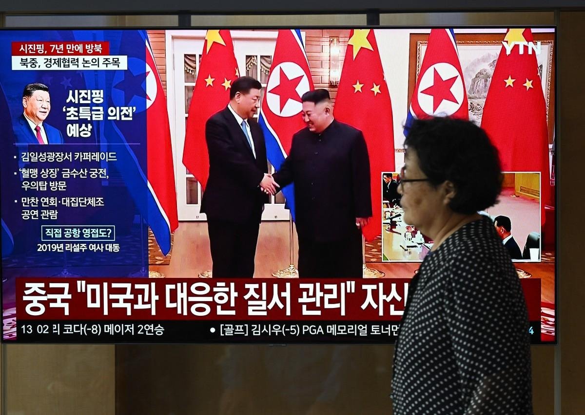 Visita de Xi Jinping &eacute; transmitida na tv norte-coreana