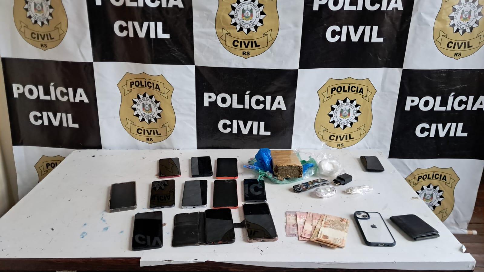 Material foi apreendido pela Pol&iacute;cia Civil durante a a&ccedil;&atilde;o
