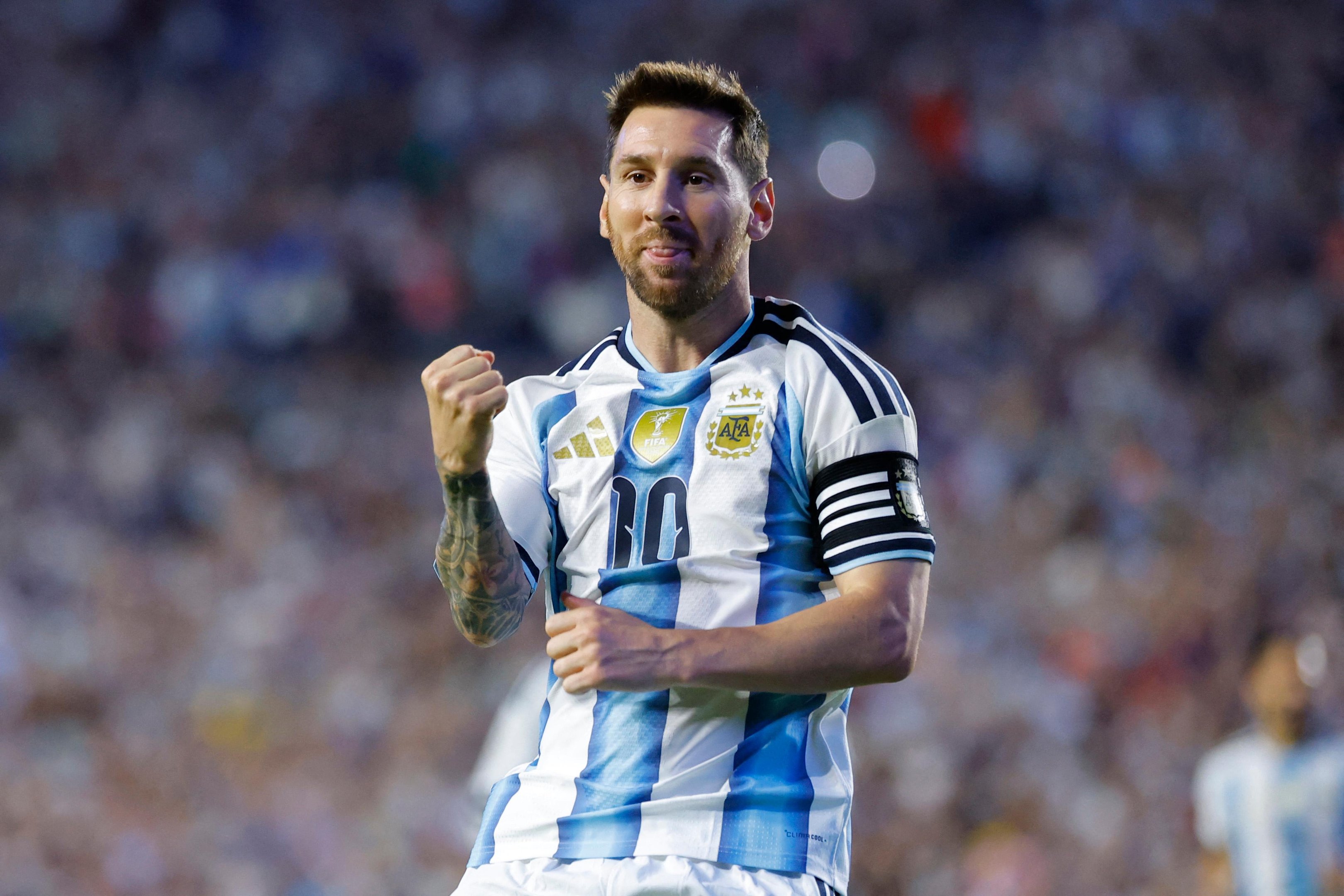 Messi marcou no amistoso contra a Isl&acirc;ndia