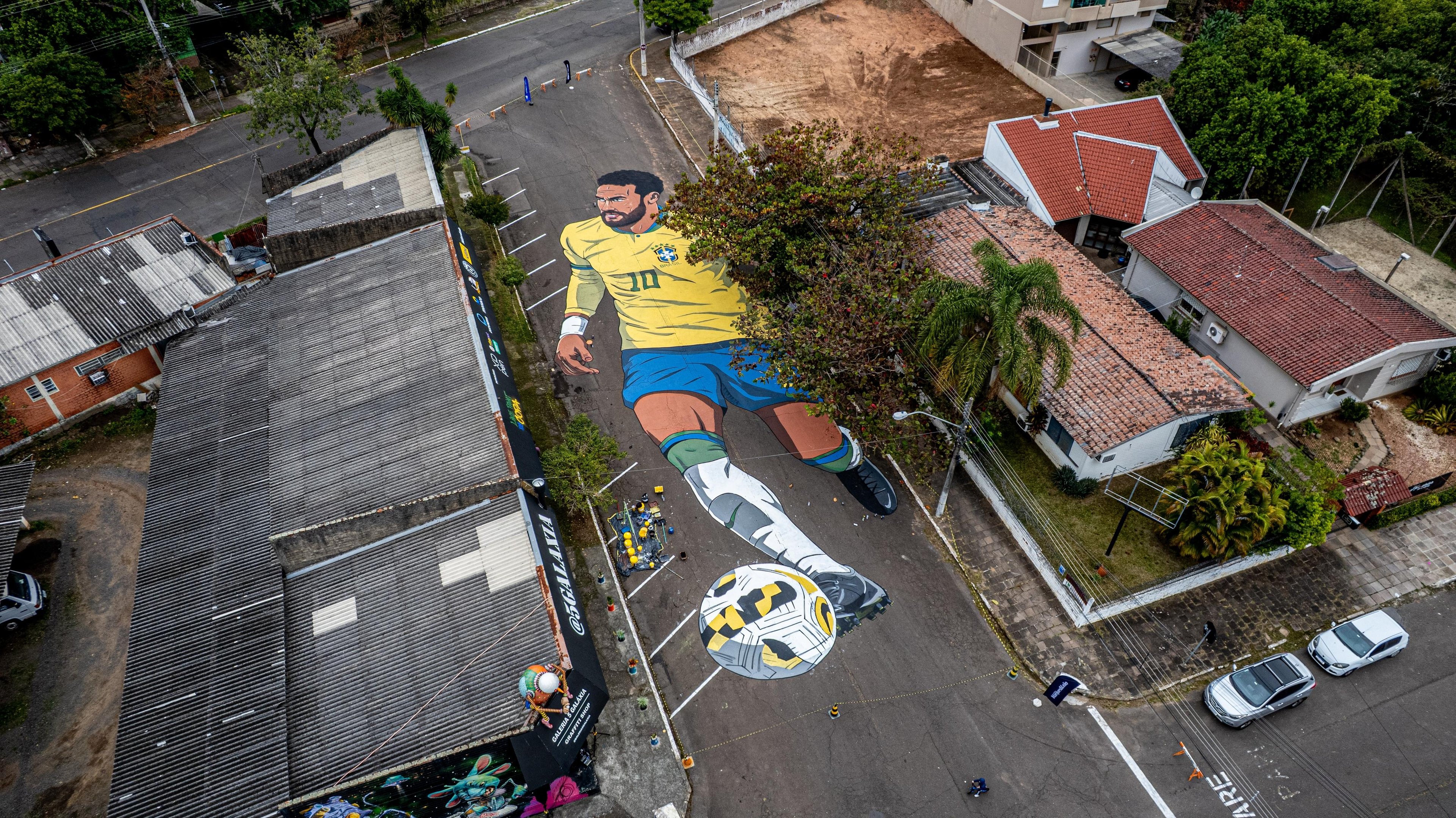 Pintura de Neymar em Novo Hamburgo divide opini&otilde;es