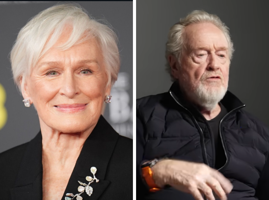 Glenn Close (E) e Ridley Scott (D)