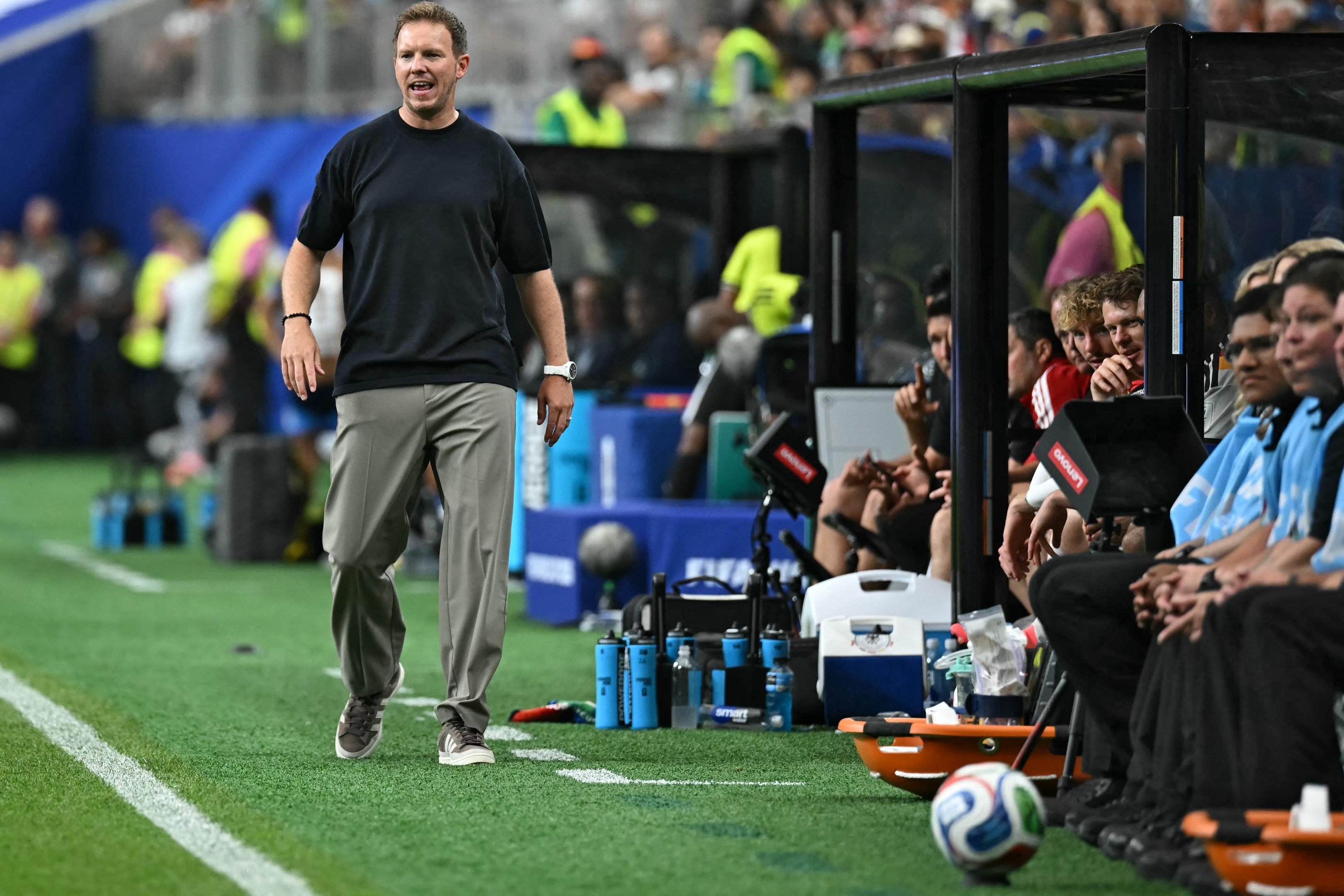 T&eacute;cnico da Alemanha, Julian Nagelsmann, tamb&eacute;m gostou da rea&ccedil;&atilde;o dos jogadores, depois de elimina&ccedil;&otilde;es nas fases de grupos em edi&ccedil;&otilde;es anteriores