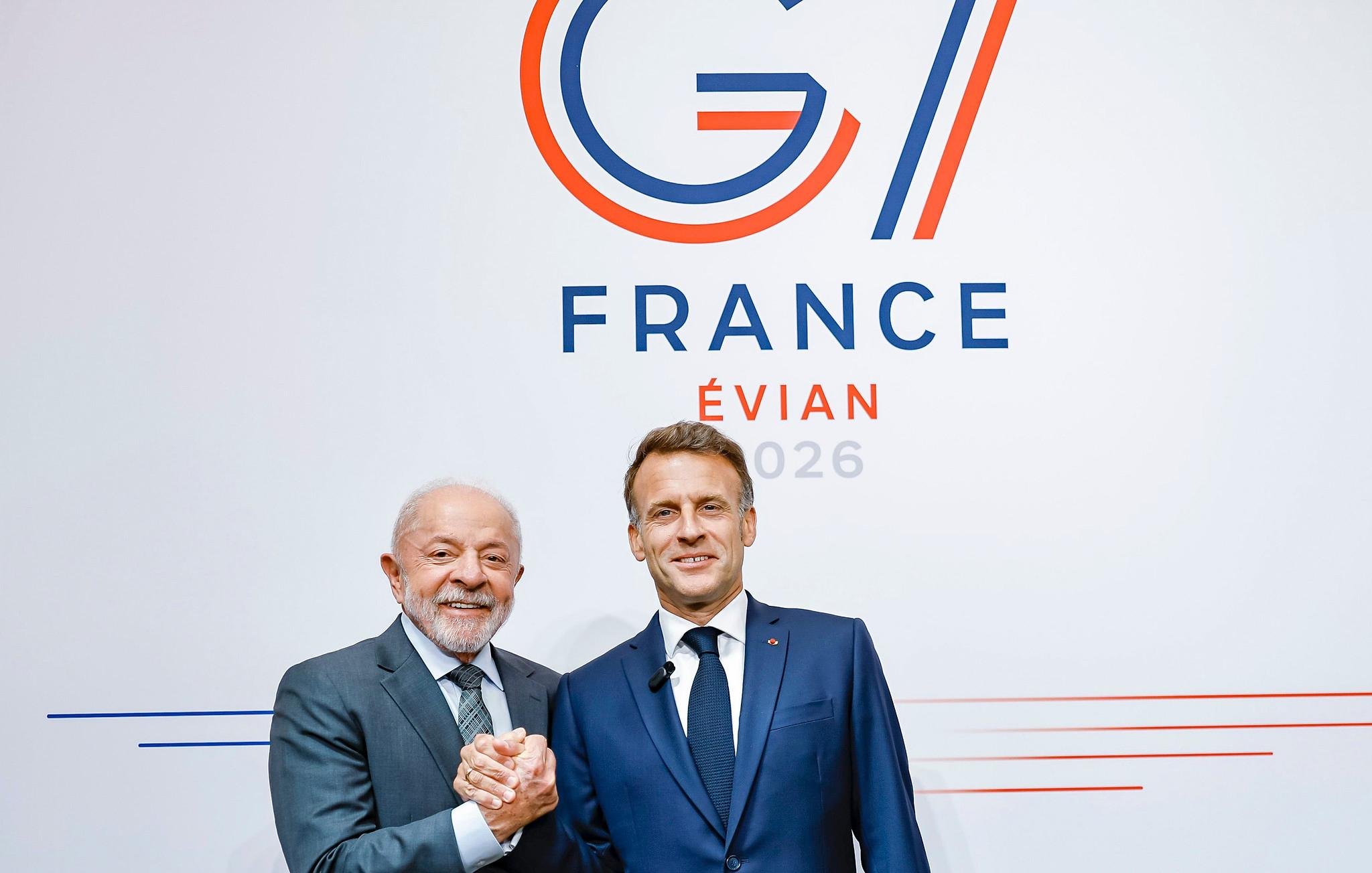 Reuni&atilde;o com Macron durou cerca de 40 minutos