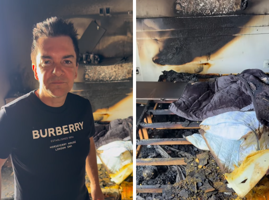 Regis Danese relatou momentos de tens&atilde;o ap&oacute;s um inc&ecirc;ndio atingir parte de sua casa