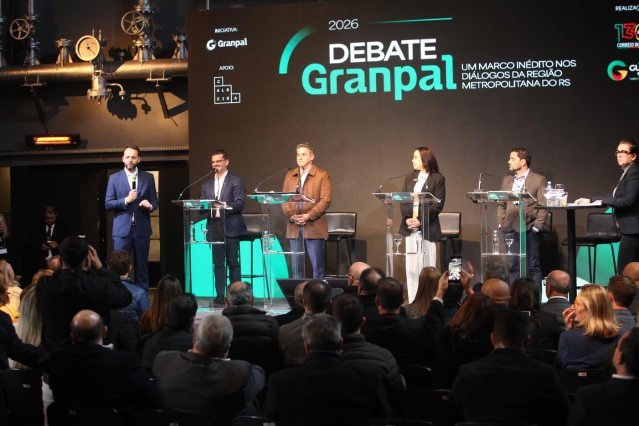 O presidente da Granpal e prefeito de Alvorada, Douglas Martello, fez o discurso de abertura do evento