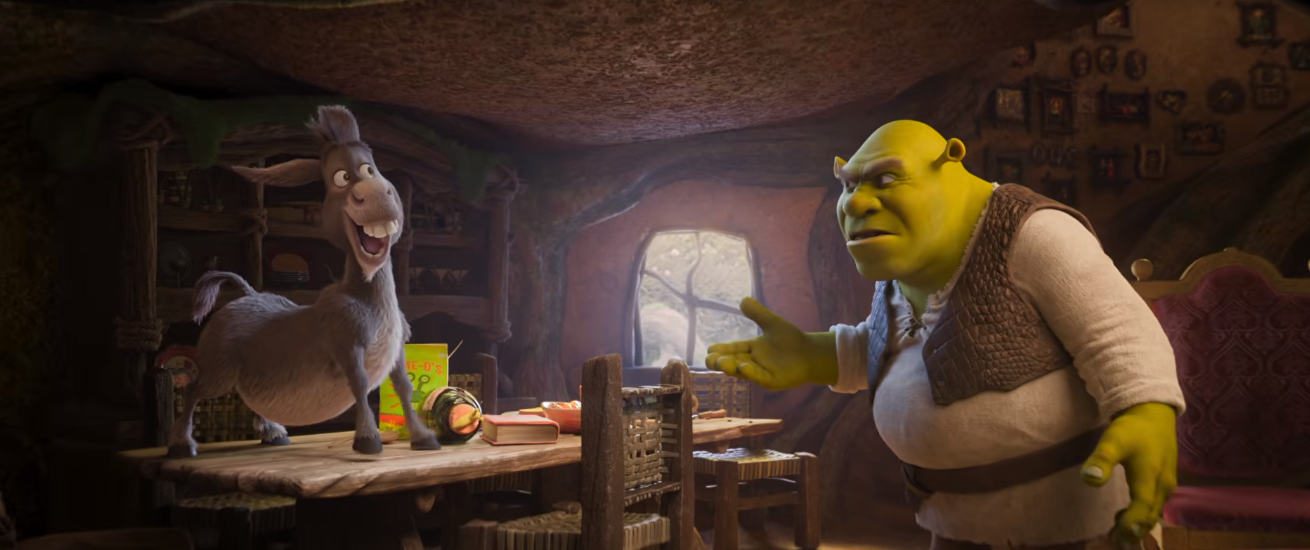 Os amigos Burro e Shrek embarcam em uma viagem, na qual passam por novas figuras