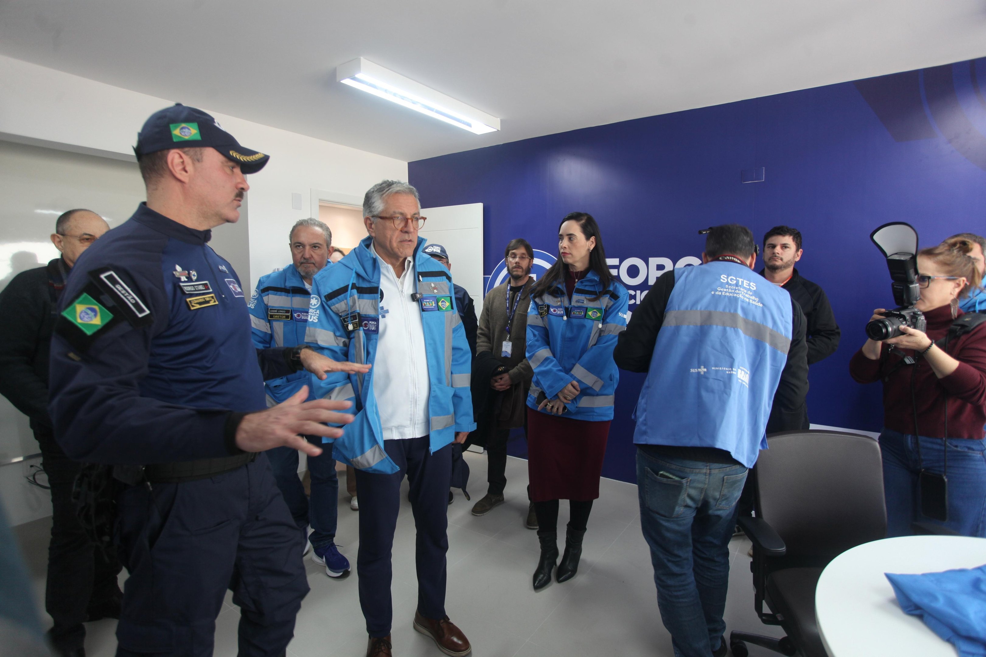 Ministro visitou escrit&oacute;rio onde funcionar&aacute; base regional da For&ccedil;a Nacional do SUS, na zona Norte de Porto Alegre
