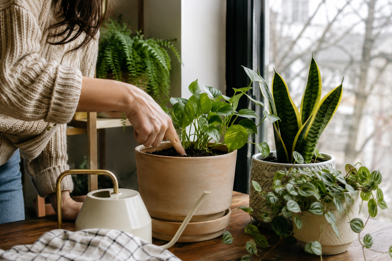 No inverno, plantas precisam de menos rega, mais luz natural e aten&ccedil;&atilde;o ao ar seco para se manterem saud&aacute;veis dentro de casa