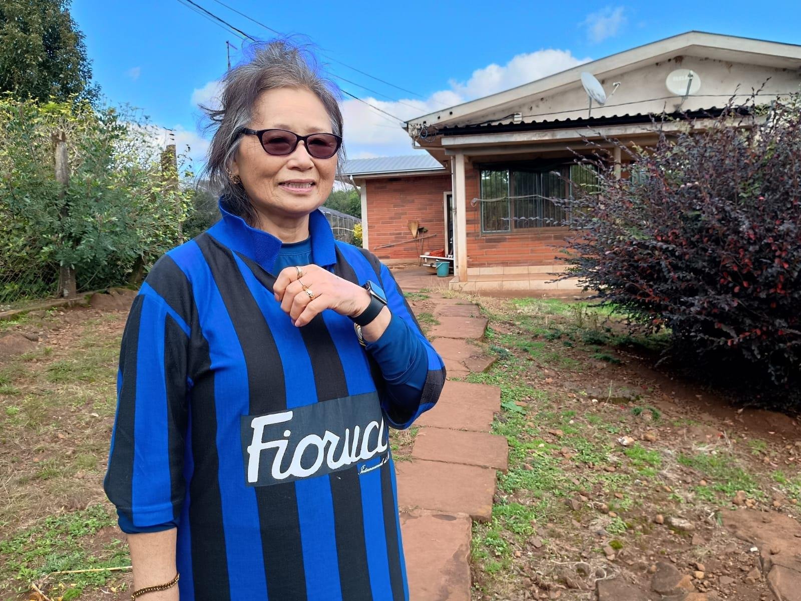 Mutsuko disse que por estar no pa&iacute;s por tanto tempo, se sente brasileira, mas sua torcida ficou dividida durante a partida