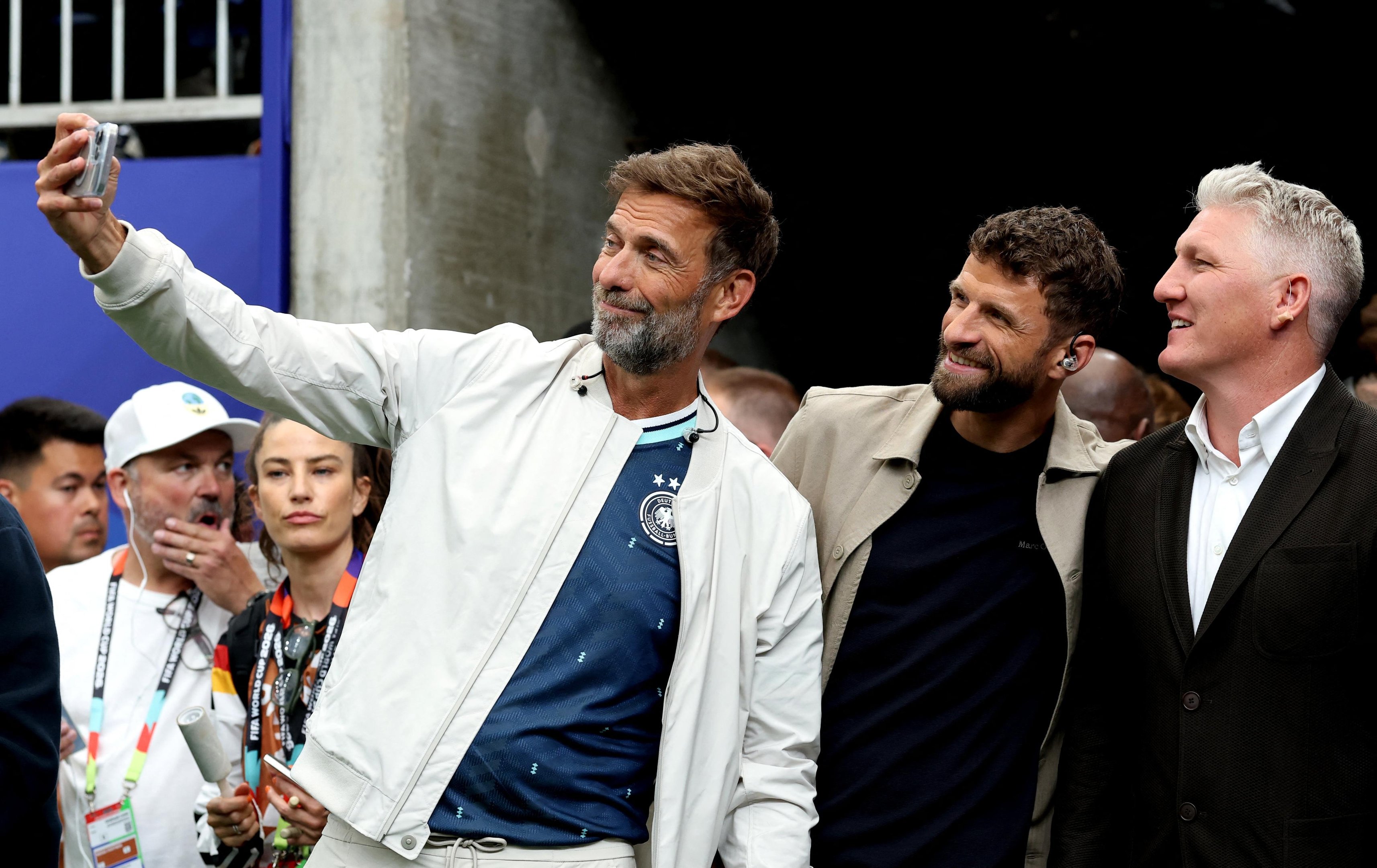 Klopp atuou como comentarista na Copa do Mundo ao lado de Thomas Muller e Bastian Schweinsteiger