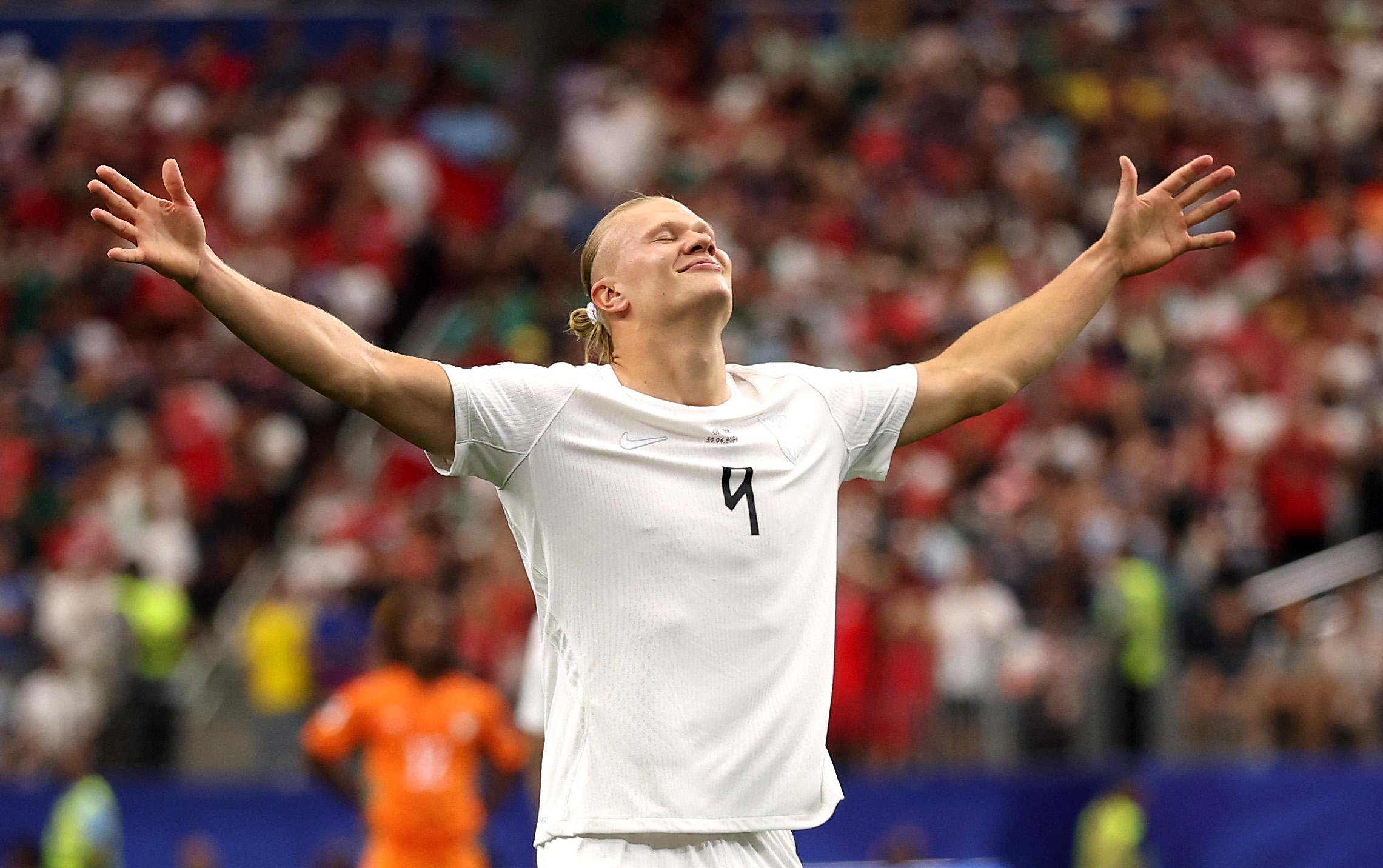 Haaland marcou o gol da classifica&ccedil;&atilde;o da Noruega contra a Costa do Marfim, na decis&atilde;o da segunda fase da Copa do Mundo