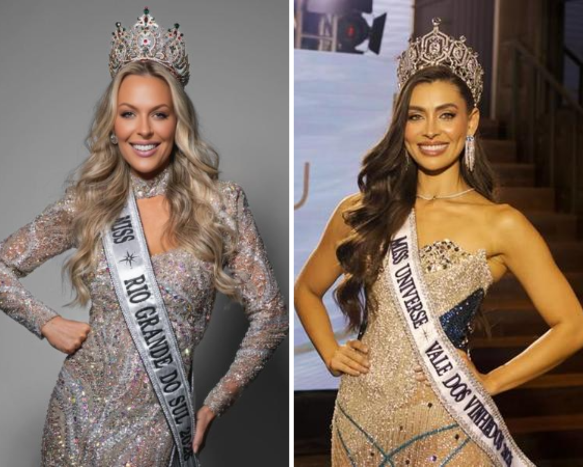 &uacute;lia Guerra e Giovanna Togni representam o RS na vota&ccedil;&atilde;o popular do Miss Universe Brasil 2026