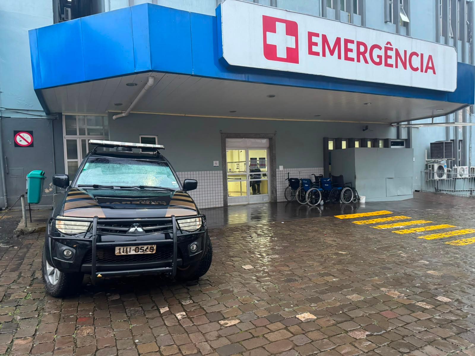 Policial ferido foi encaminhado para atendimento m&eacute;dico