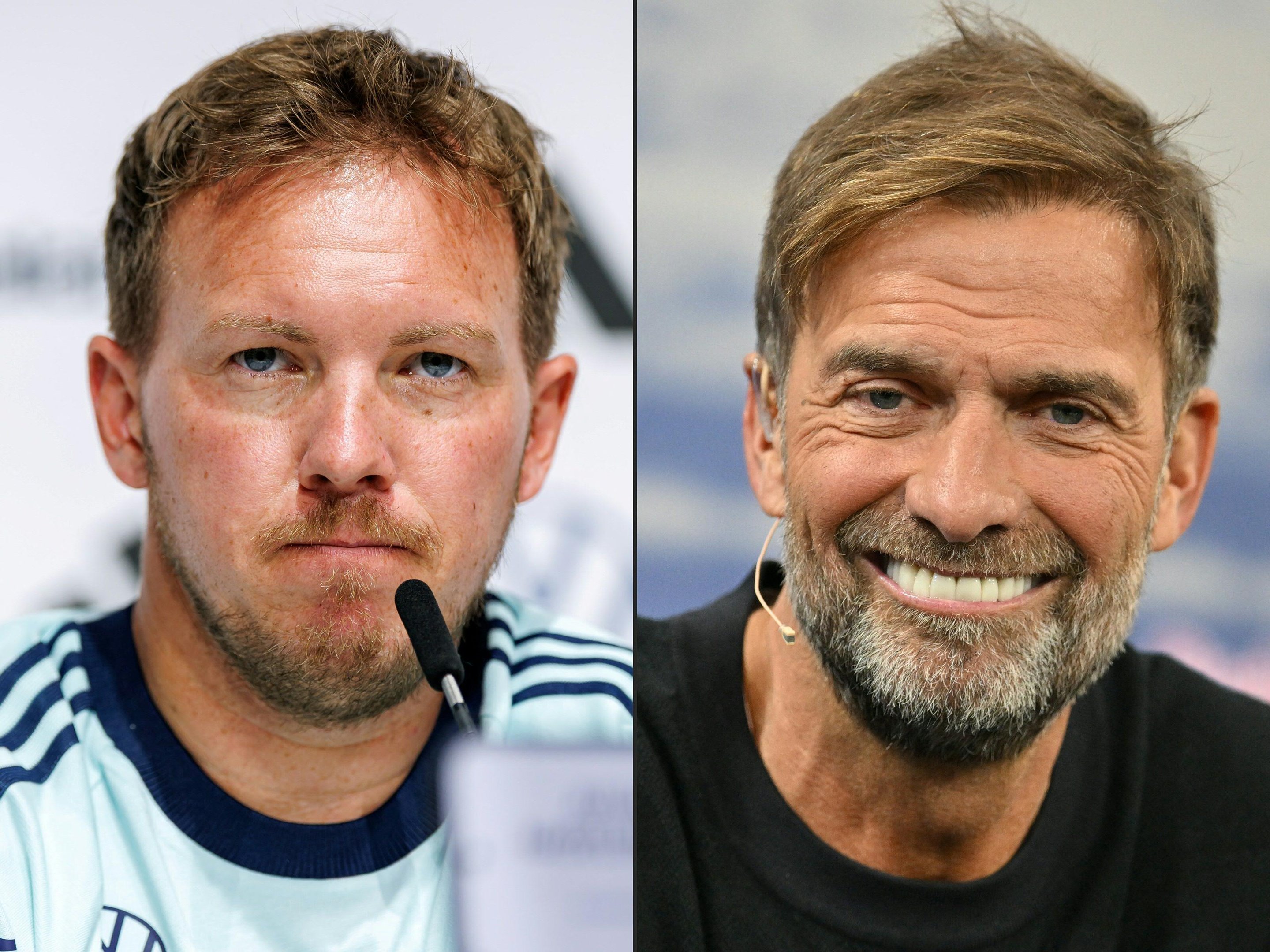 T&eacute;cnico Julian Nagelsmann (e) pediu demiss&atilde;o da Sele&ccedil;&atilde;o da Alemanha e federa&ccedil;&atilde;o ir&aacute; come&ccedil;ar as tratativas com Jurgen Klopp