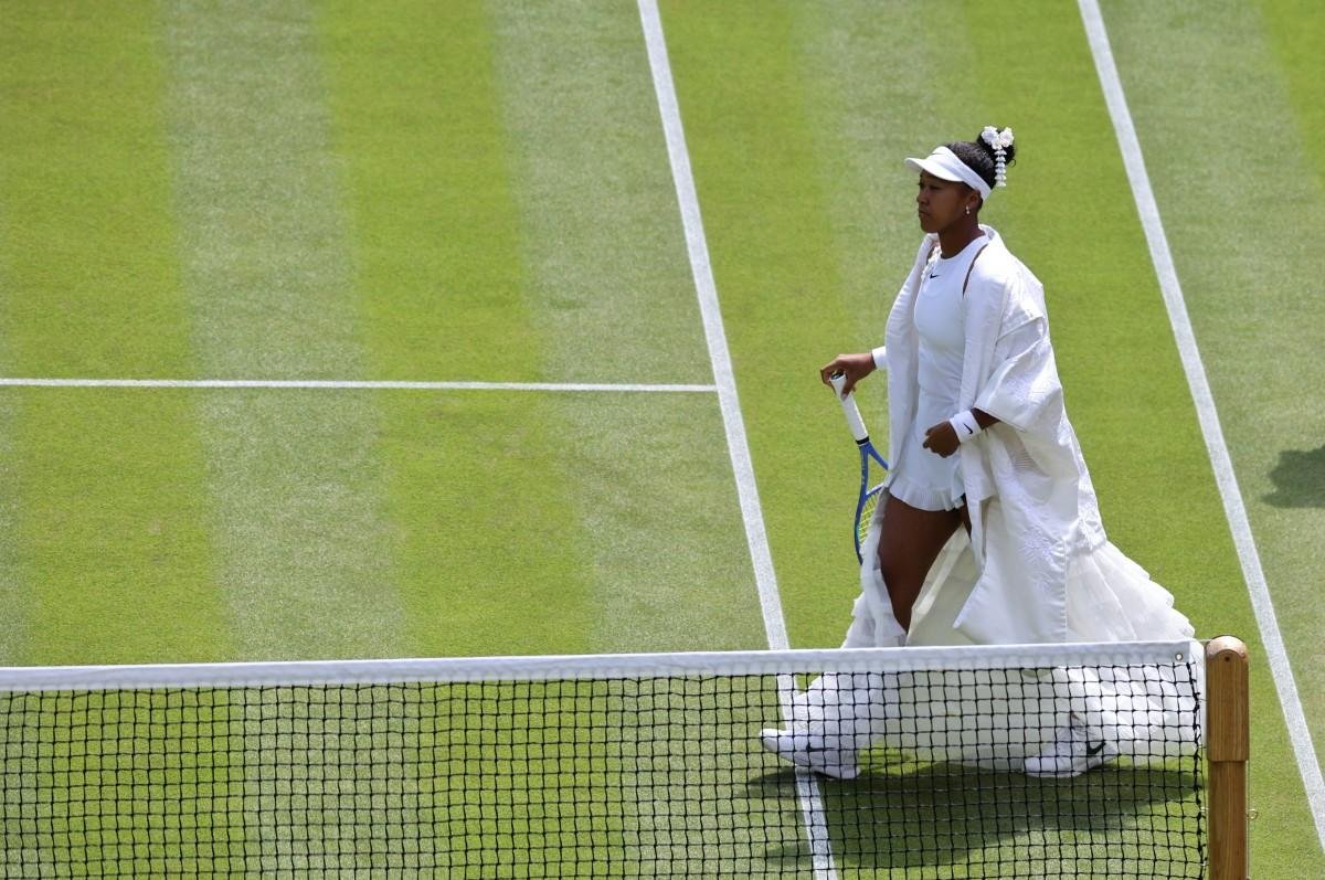 Jogadora usou branco pela terceira vez em Londres nesta sexta-feira (3)