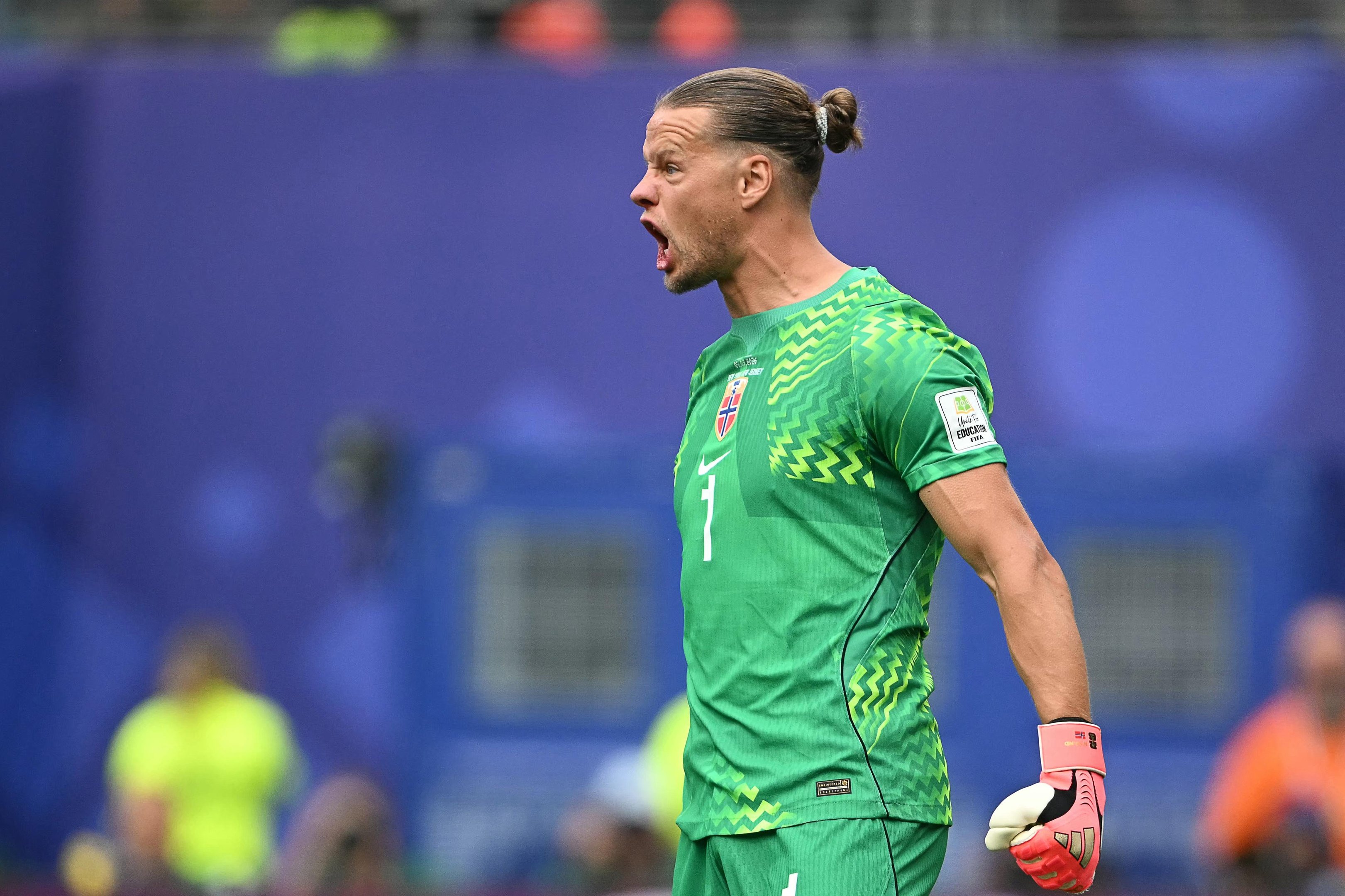 Nyland, de 35 anos, pegou o p&ecirc;nalti cobrado por Bruno Guimar&atilde;es