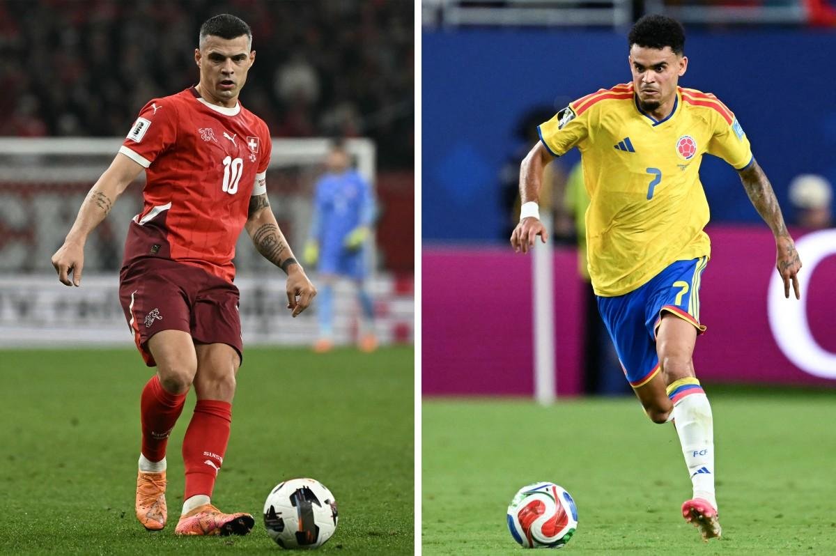 Granit Xhaka e Luis Diaz