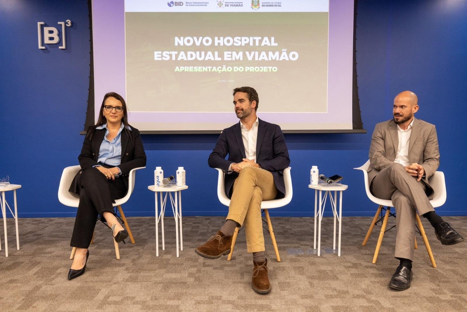 O governador do Rio Grande do Sul, Eduardo Leite (PSD), apresentou o projeto da Parceria P&uacute;blico-Privada (PPP) para o novo Hospital Estadual de Viam&atilde;o