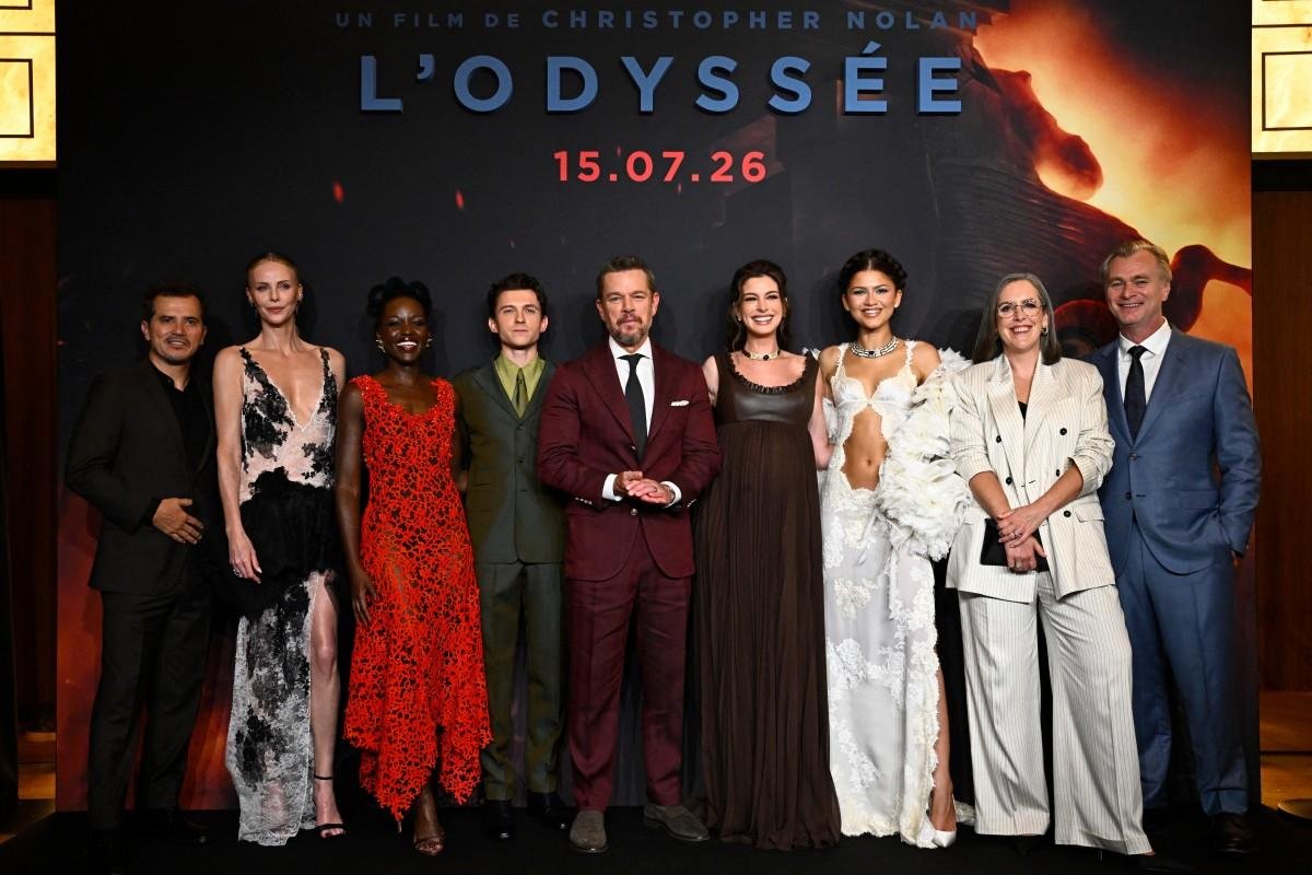 Elenco, produtora e diretor de "A Odiss&eacute;ia"