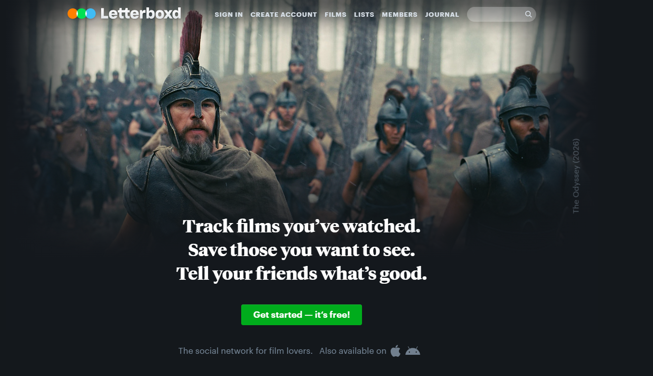 A plataforma cin&eacute;fila Letterboxd atinge hoje mais de 30 milh&otilde;es de usu&aacute;rios