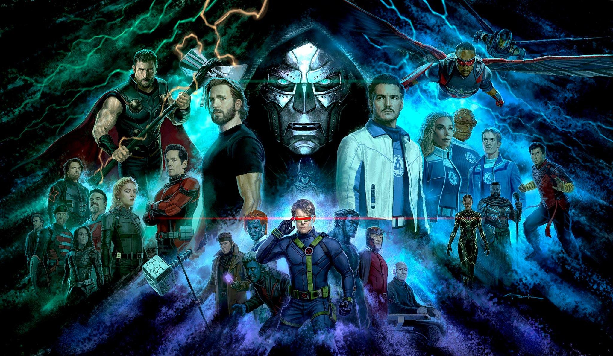 Arte do pr&oacute;ximo filme do MCU revelou detalhes oficiais de Robert Downey Jr. como Doutor Doom