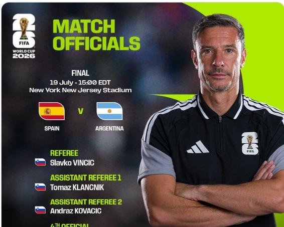 Esloveno&nbsp;Slavko Vinčić apitar&aacute; a final da Copa entre Argentina e Espanha