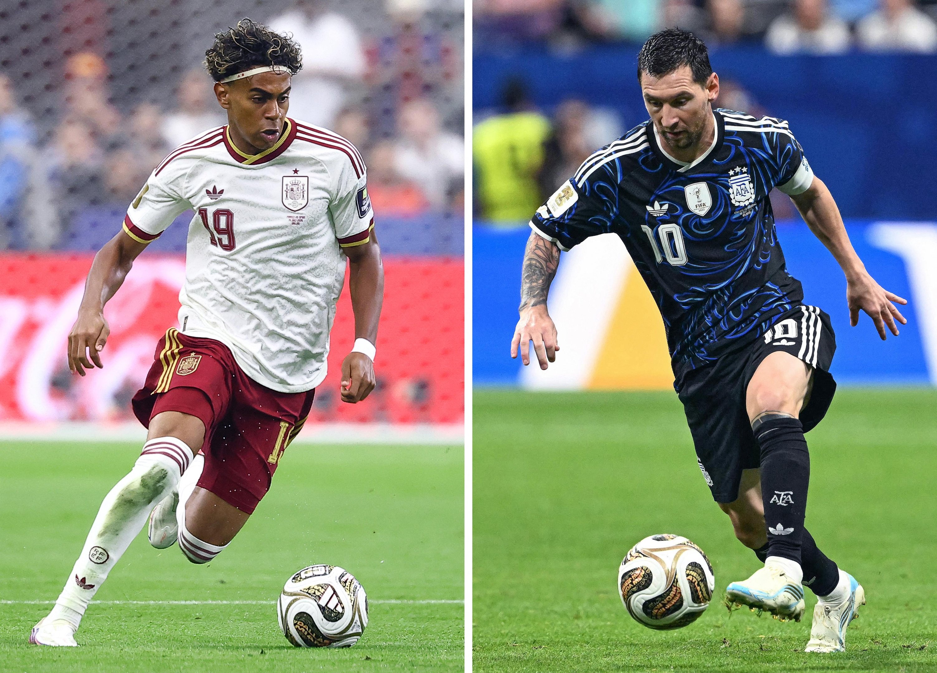 Argentino Lionel Messi vai enfrentar o espanhol Lamine Yamal na final da Copa do Mundo