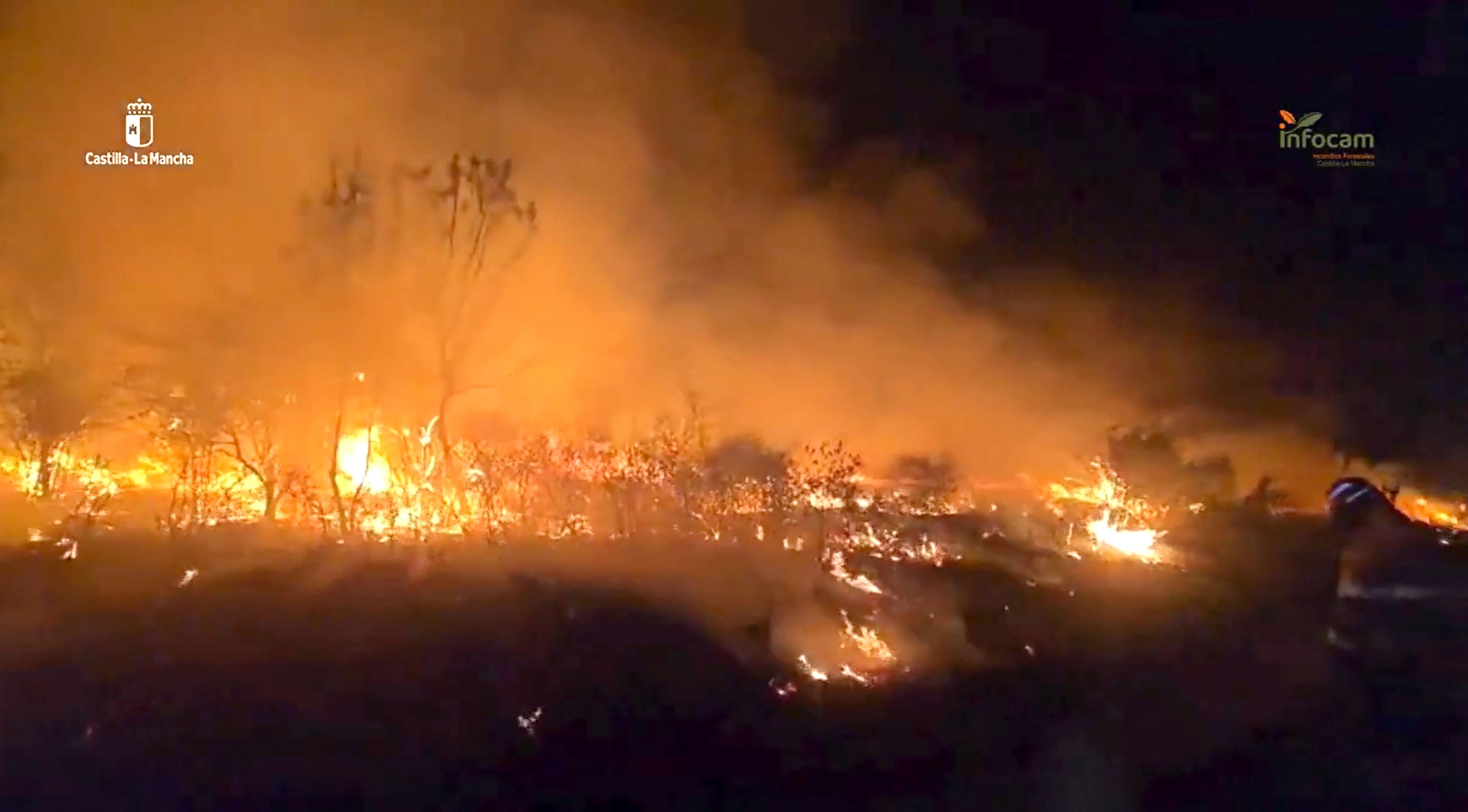 Inc&ecirc;ndio ao norte de Madri deixa 26 mil hectares queimados e 1,2 mil deslocados