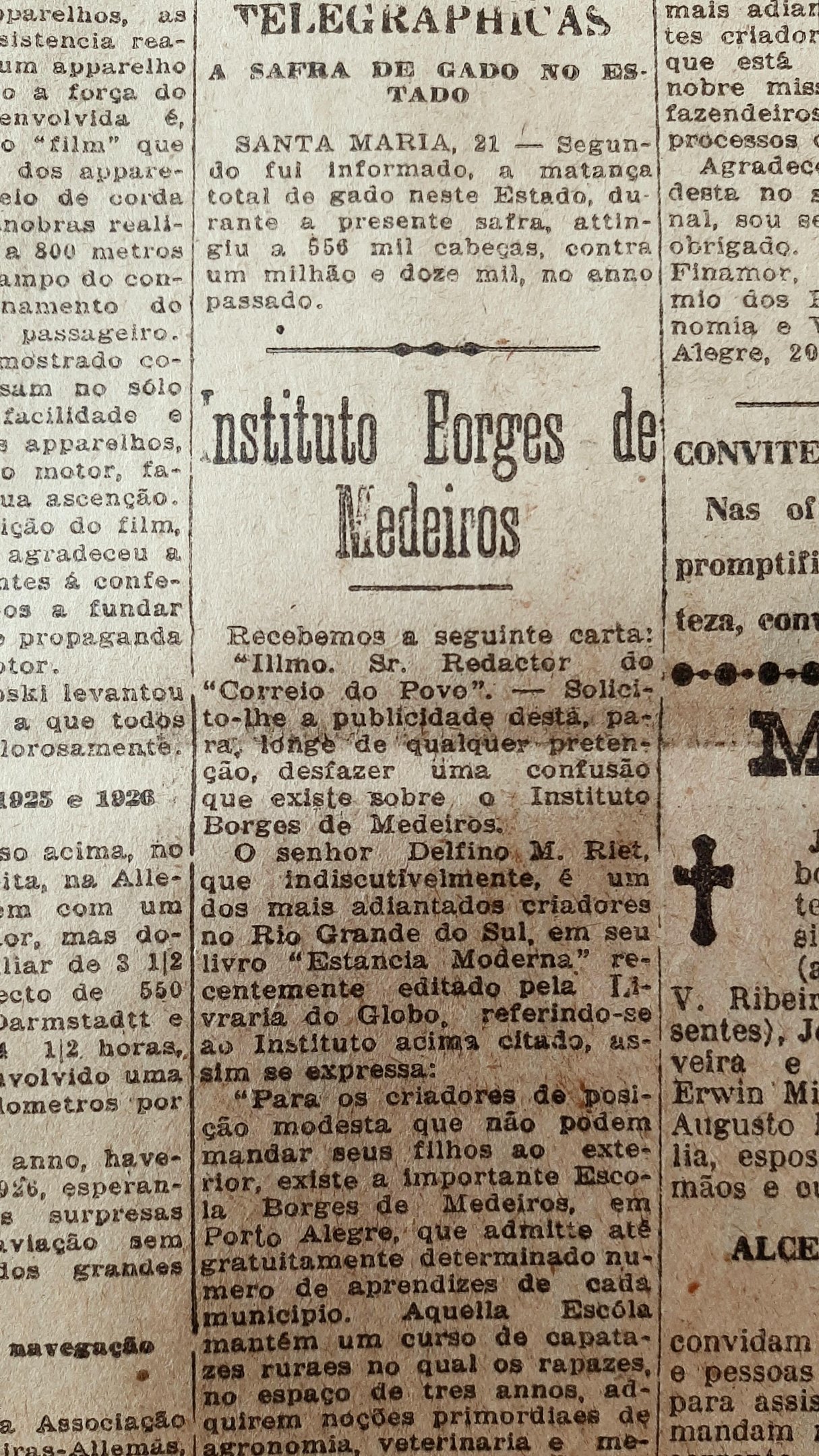 Carta esclareceu a trajet&oacute;ria do Instituto, hoje integrado &agrave; UFRGS