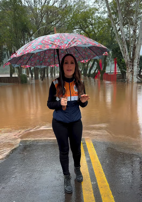 Prefeita Gisele Caumo gravou v&iacute;deo nas redes sociais