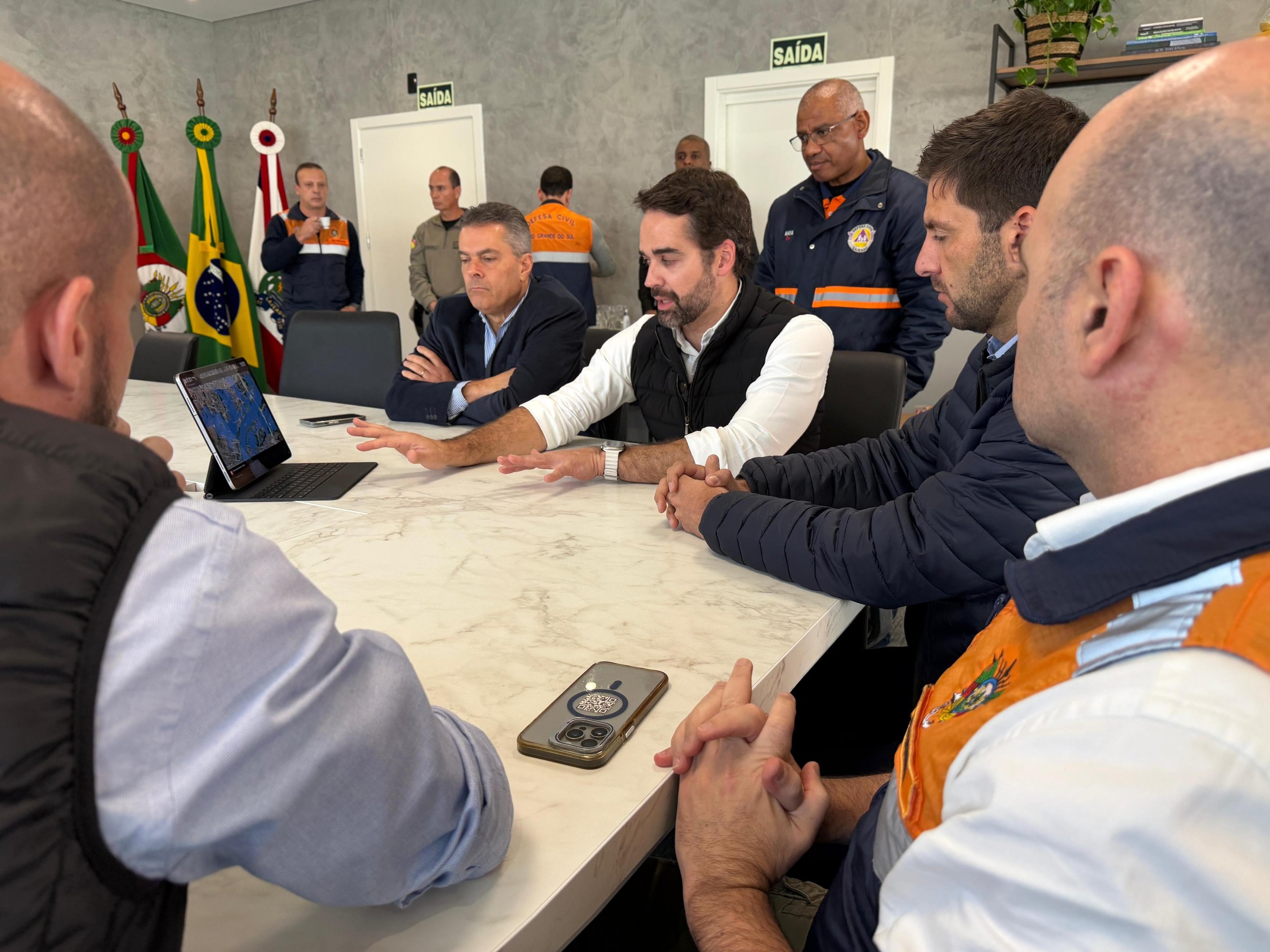 Na reuni&atilde;o, governo do Estado e prefeituras tamb&eacute;m avaliaram a prepara&ccedil;&atilde;o e resposta do evento desta semana
