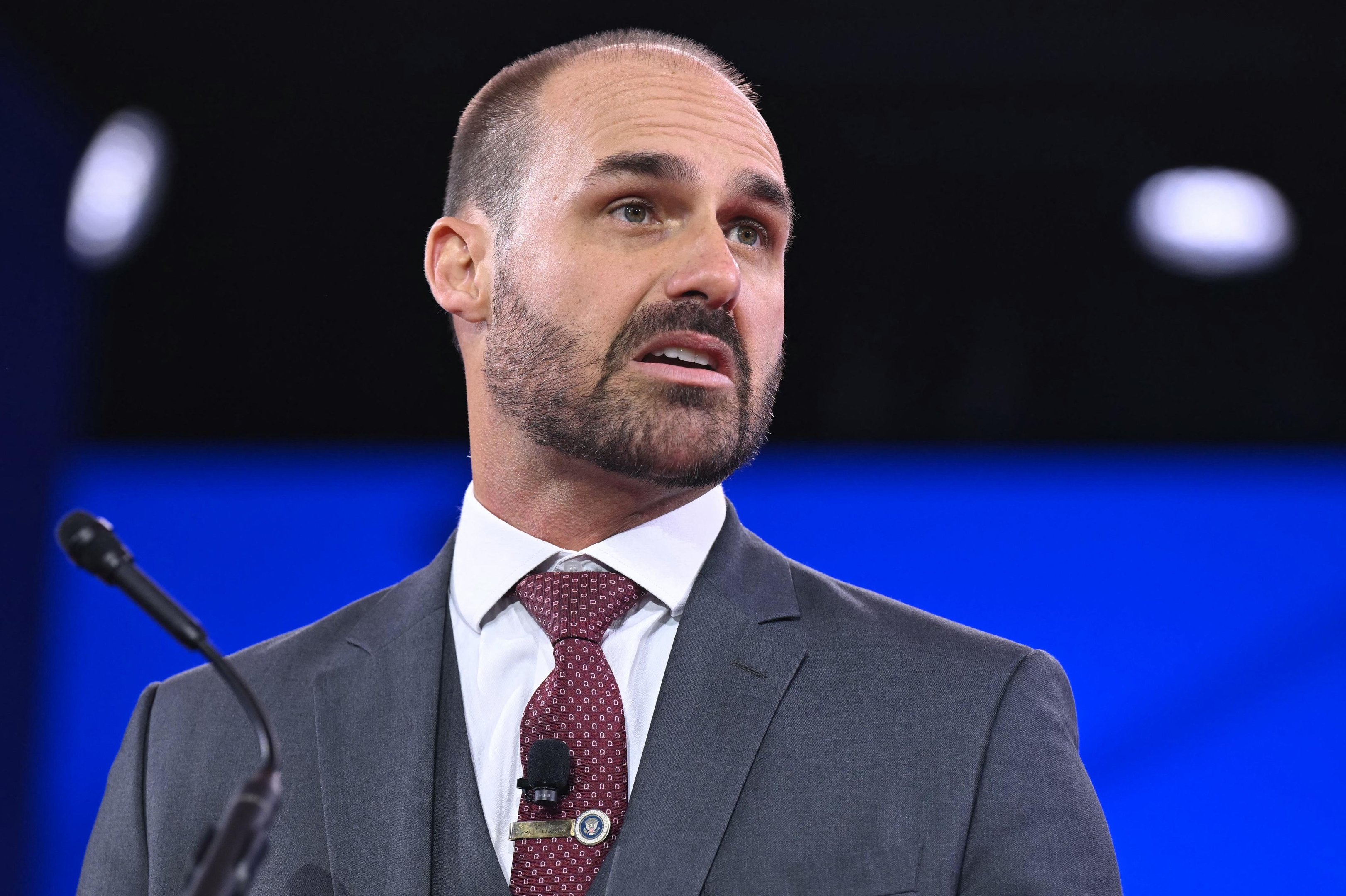 Ex-deputado Eduardo Bolsonaro envia v&iacute;deo para a conven&ccedil;&atilde;o do PL em SP